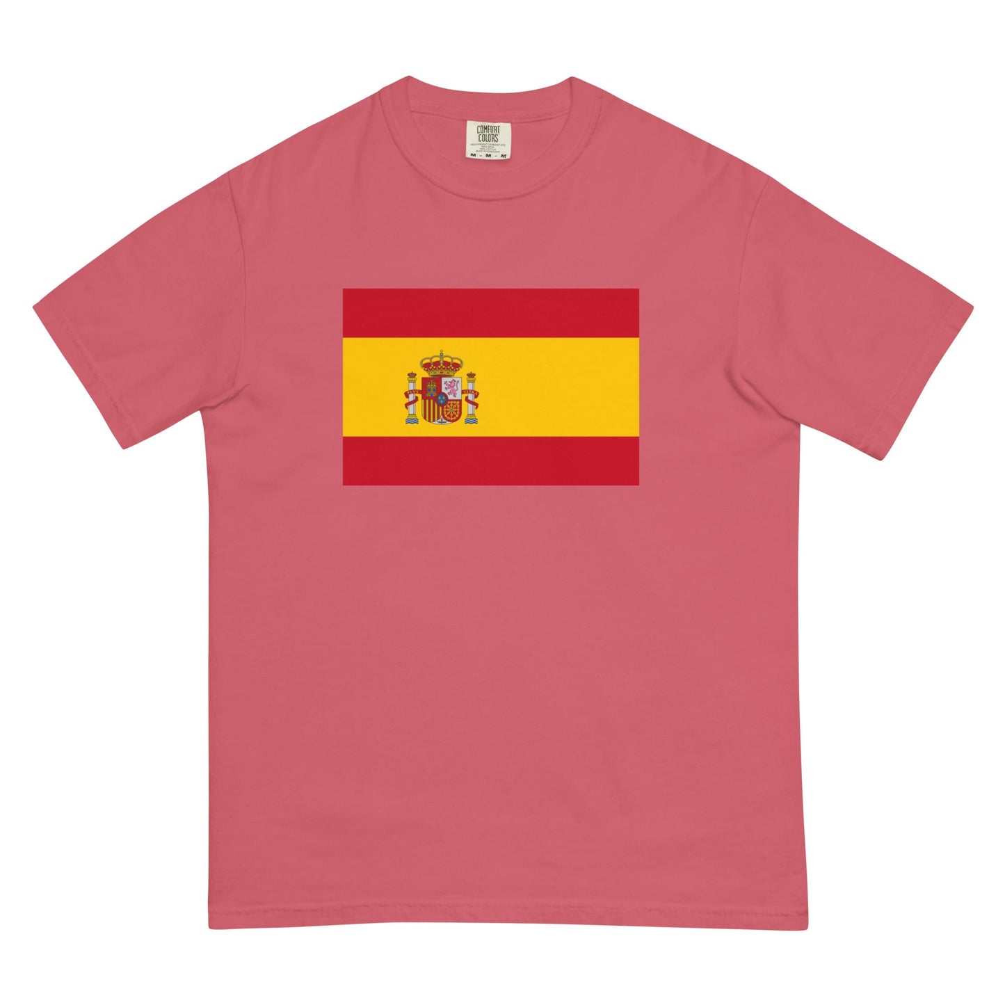 blue spruce shirt with Spain flag design, extra large
