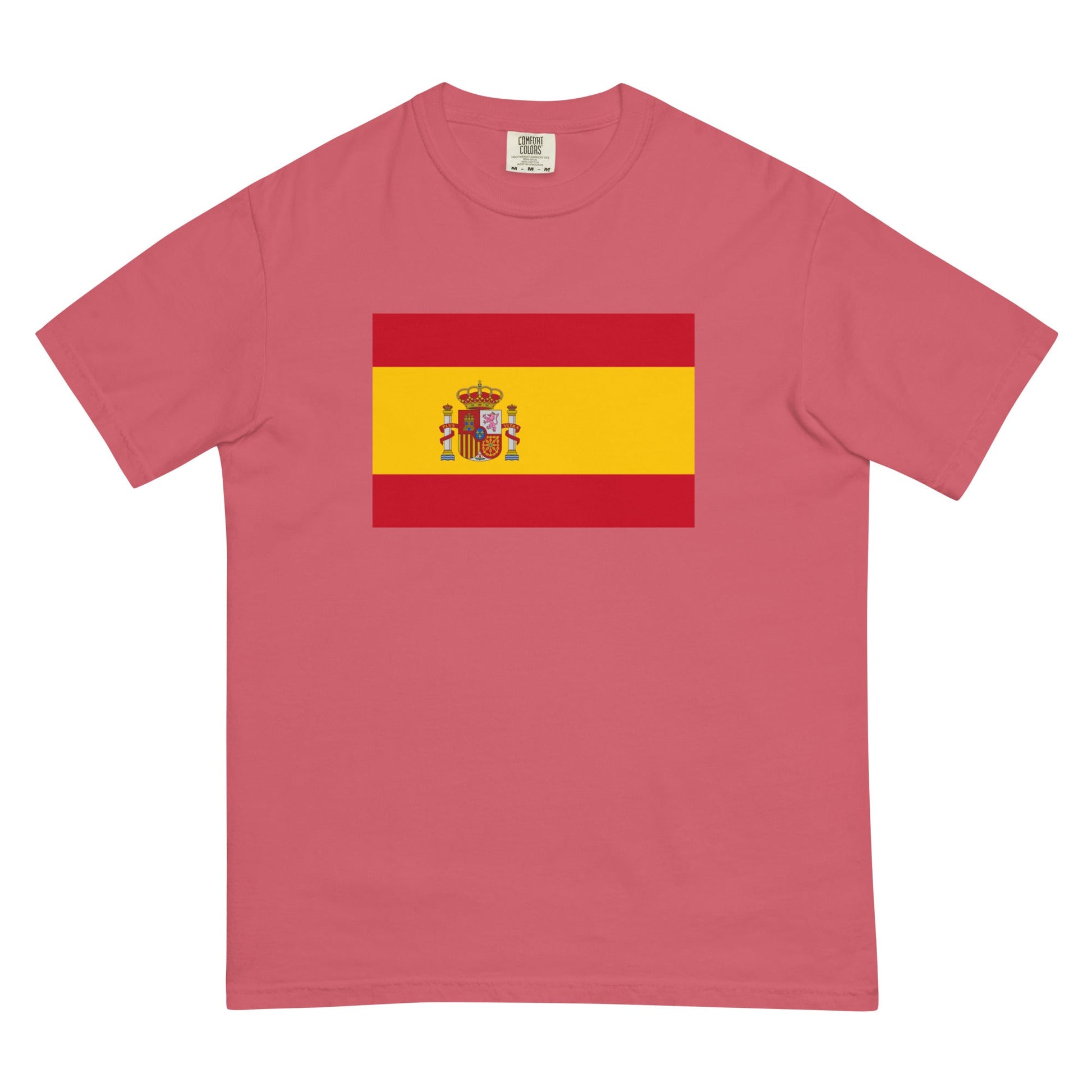 blue spruce shirt with Spain flag design, extra large
