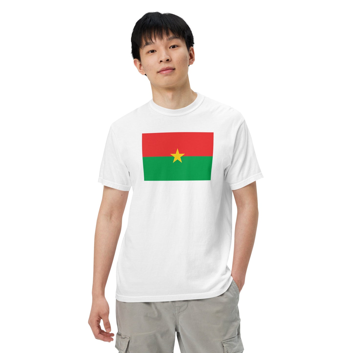 grape shirt with Burkina Faso flag design, medium