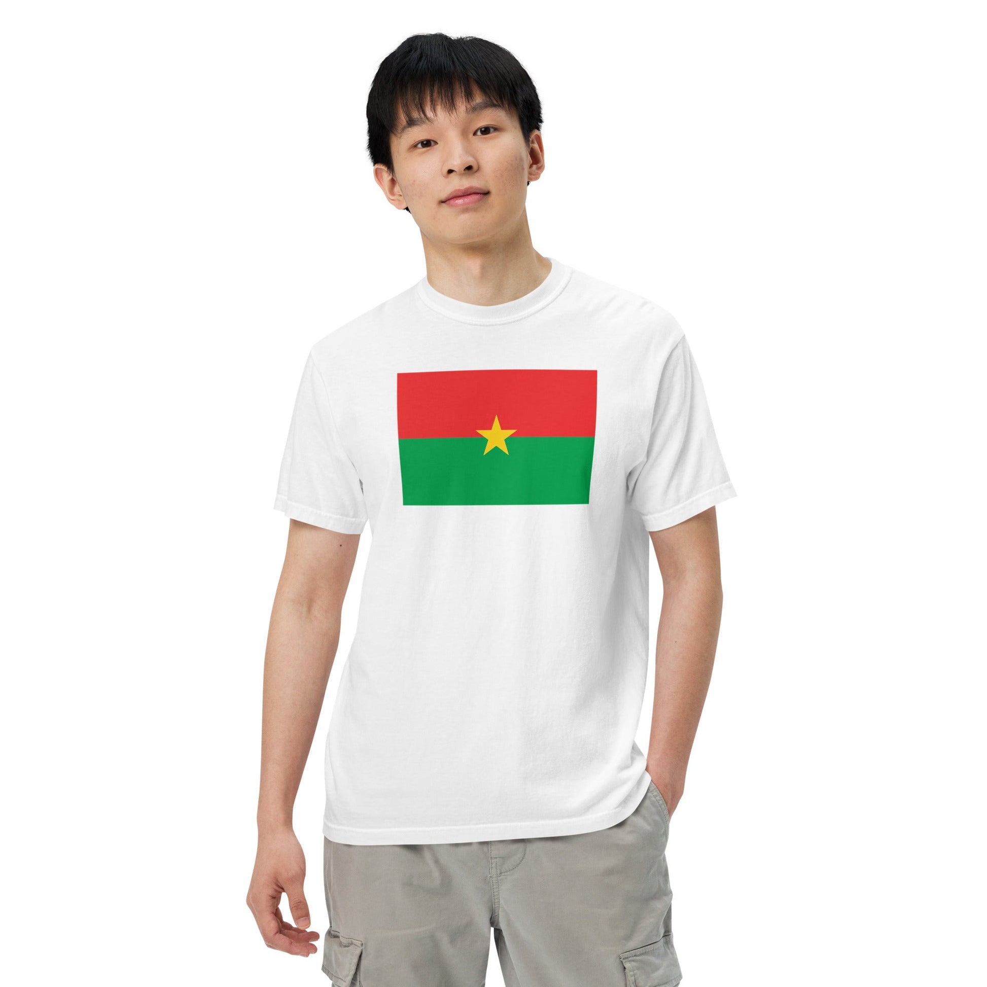 grape shirt with Burkina Faso flag design, medium