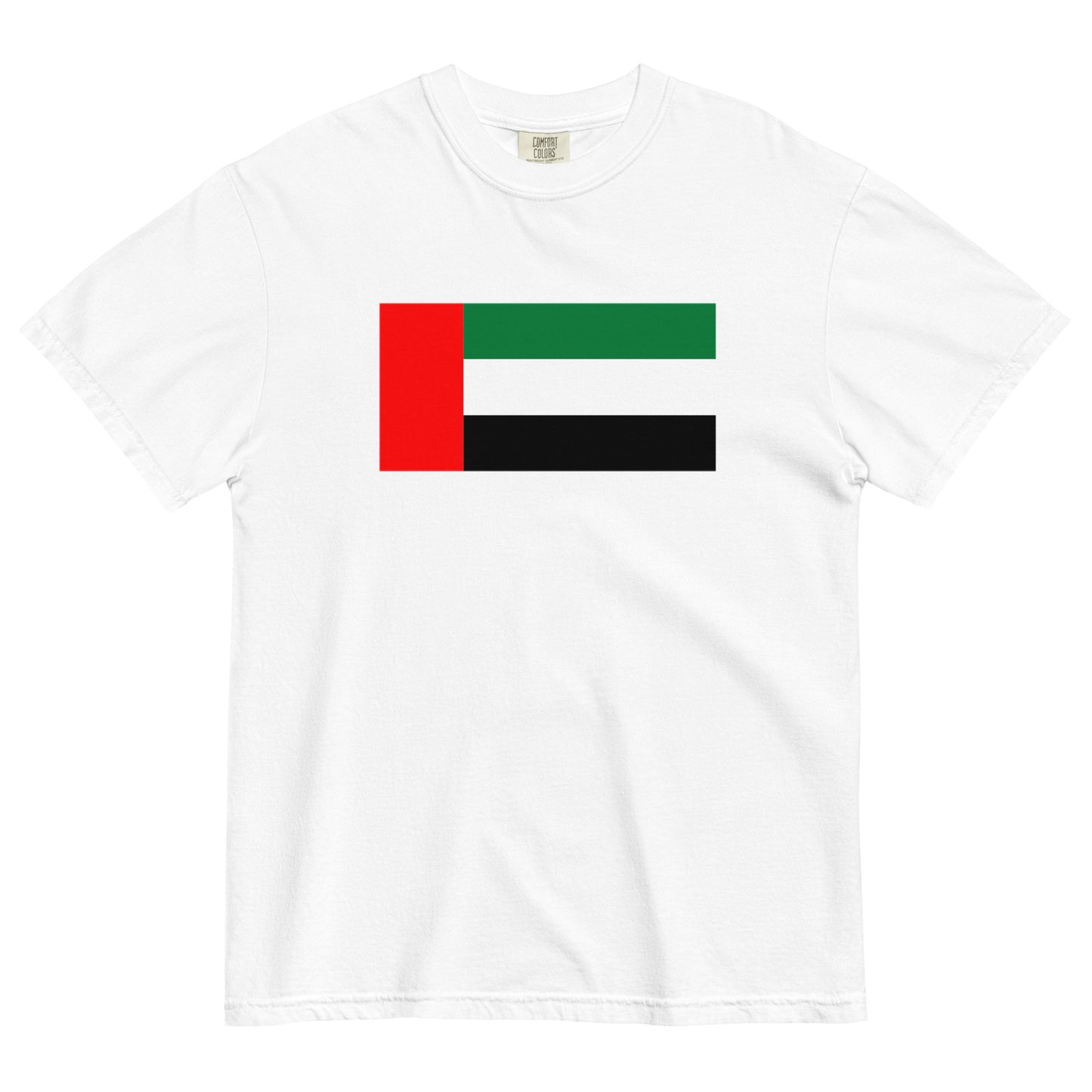 United Arab Emirates flag shirt in black, size large