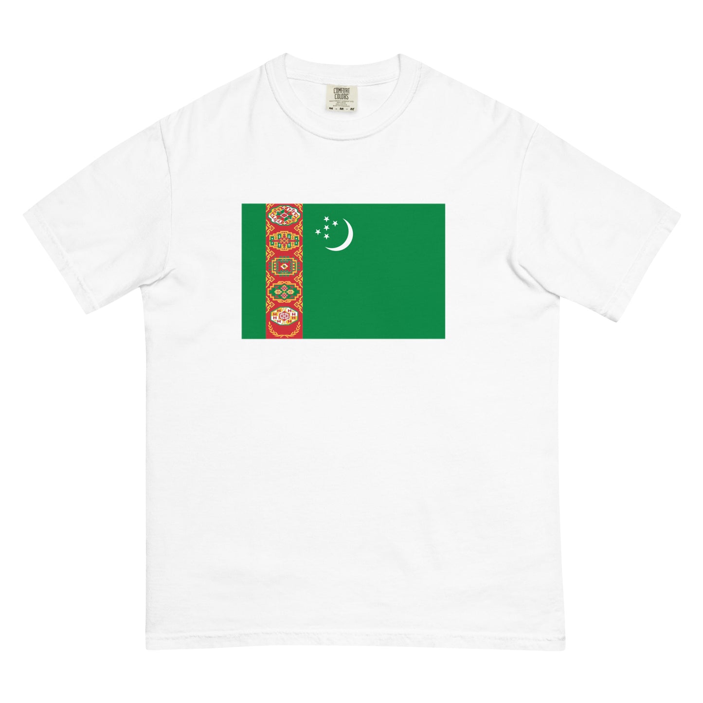 red shirt with Turkmenistan flag design, 2X large