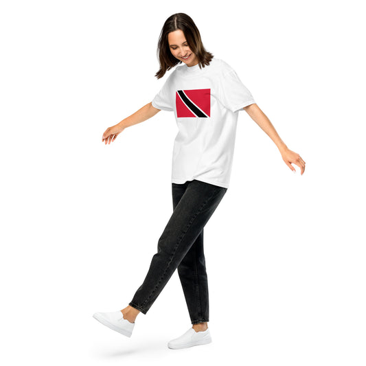 Flag tee representing Trinidad in black, medium