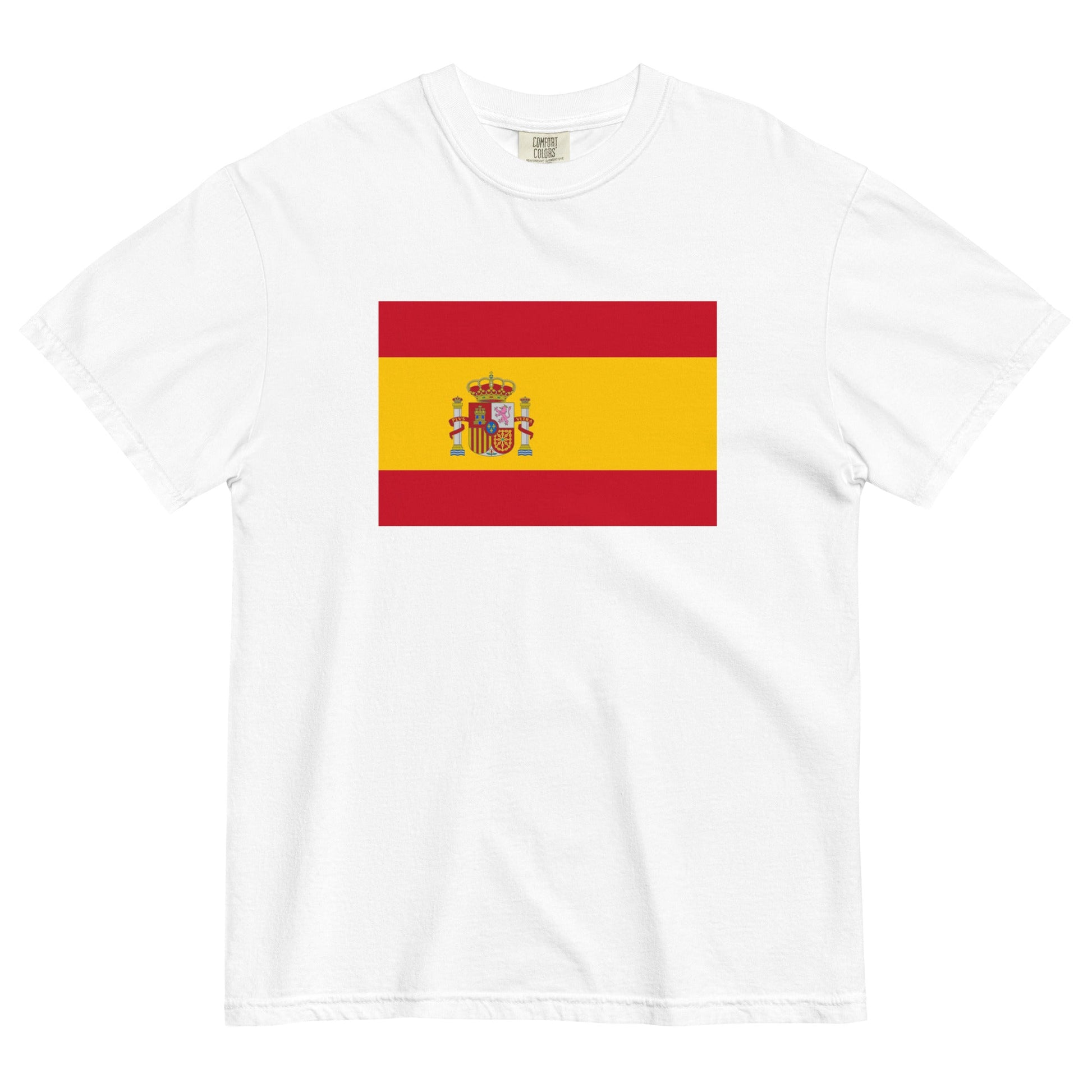 Flag tee representing Spain in blue spruce, large