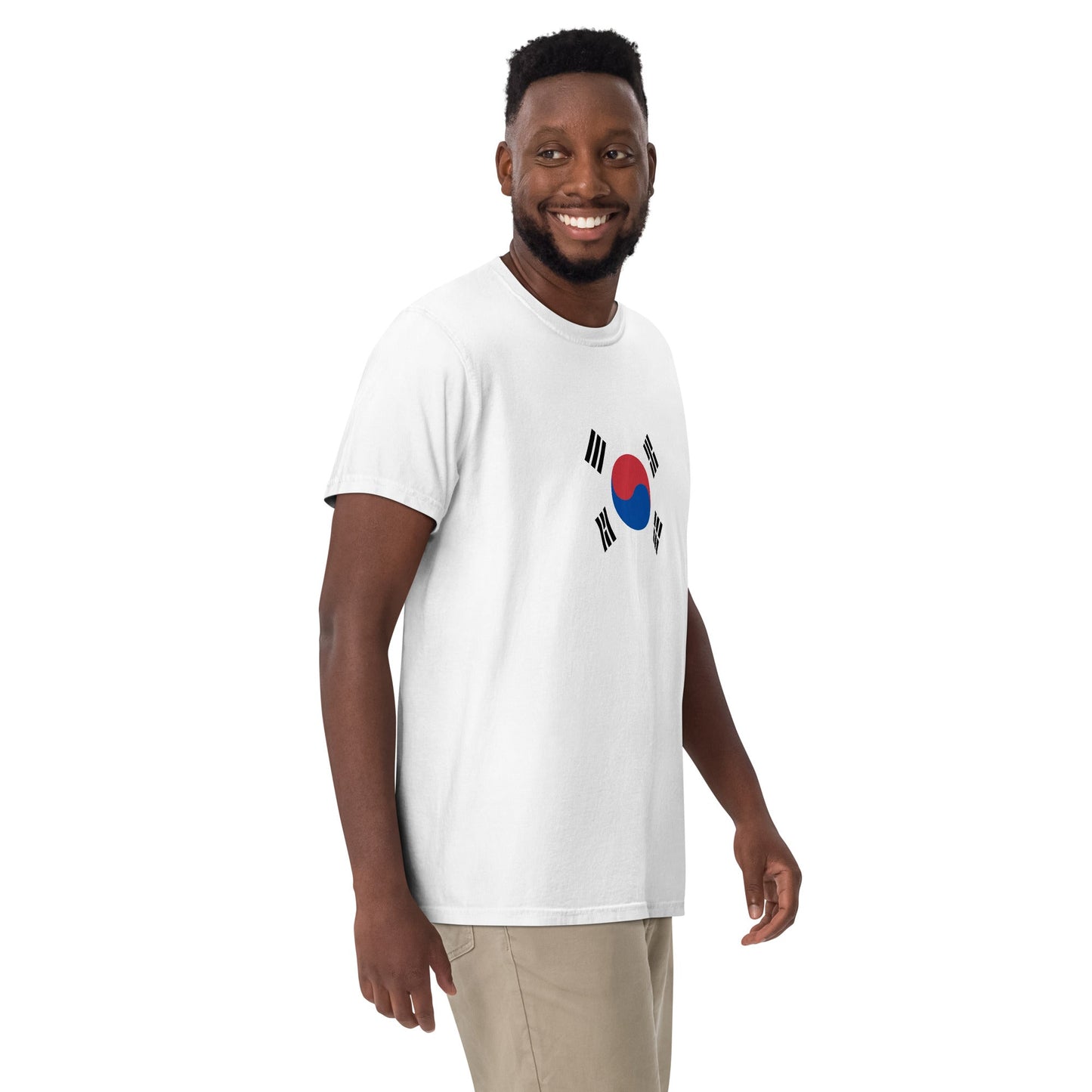 Bold South Korea flag design tee in red, 3X large