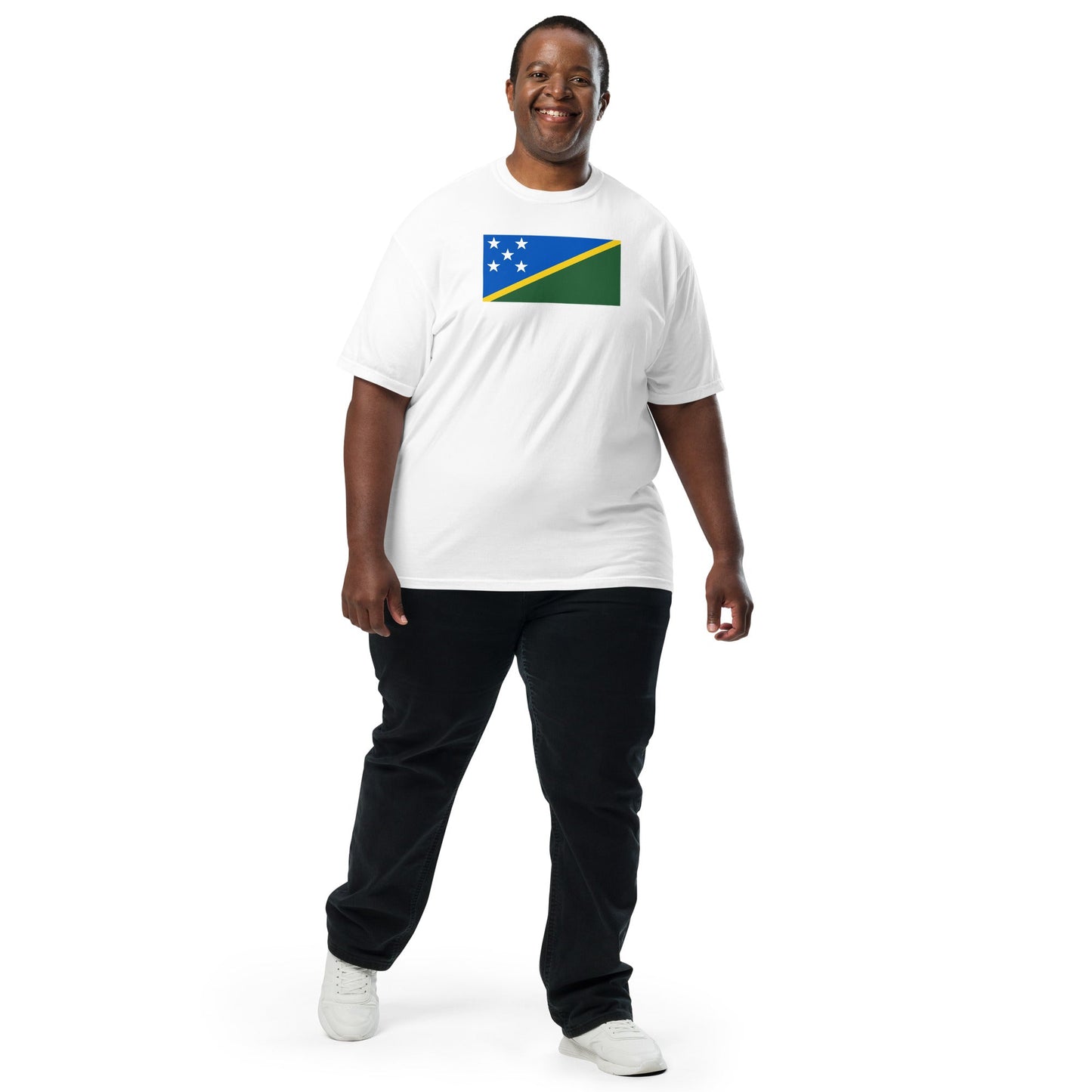 Solomon Islands flag shirt in true navy, size medium