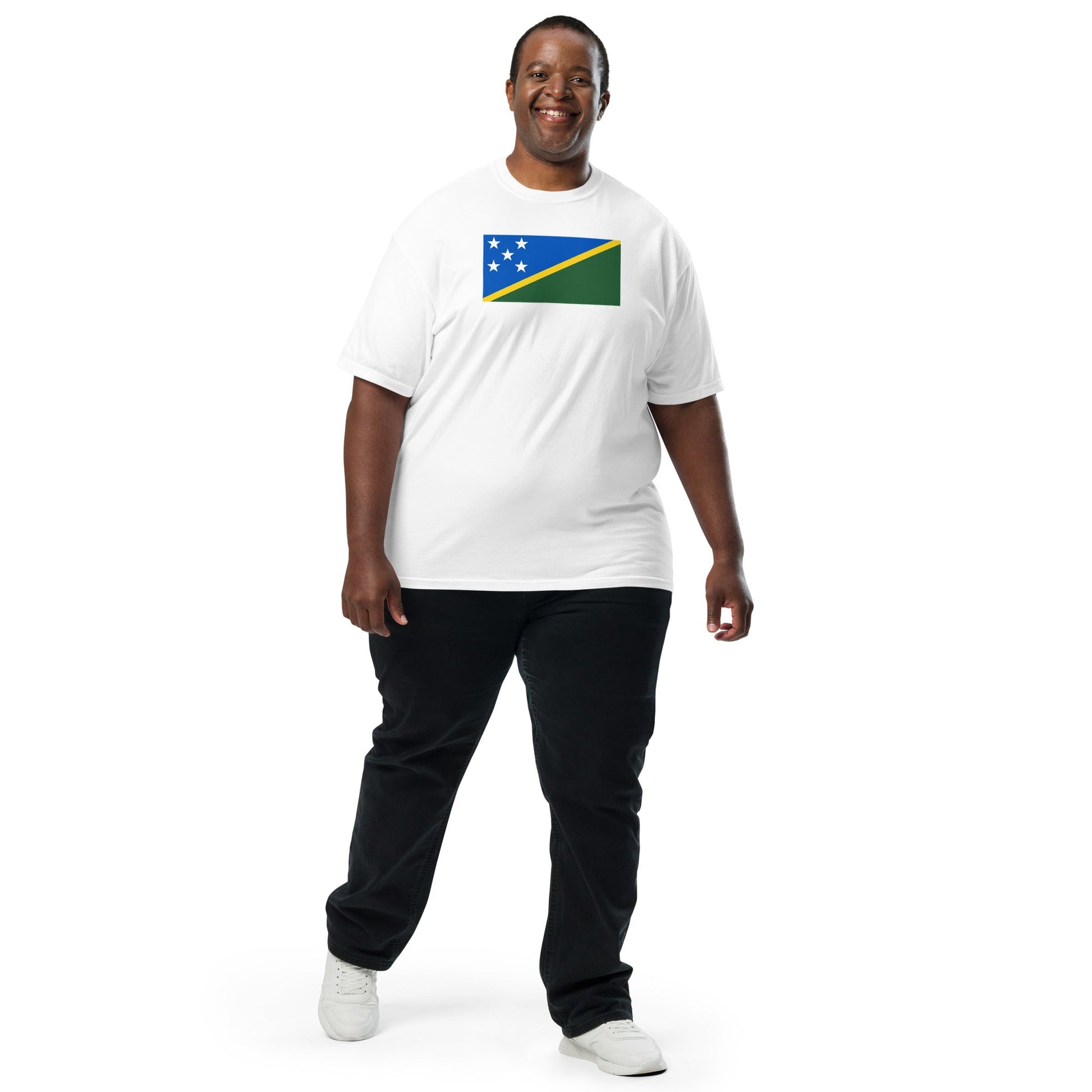 Solomon Islands flag shirt in true navy, size medium