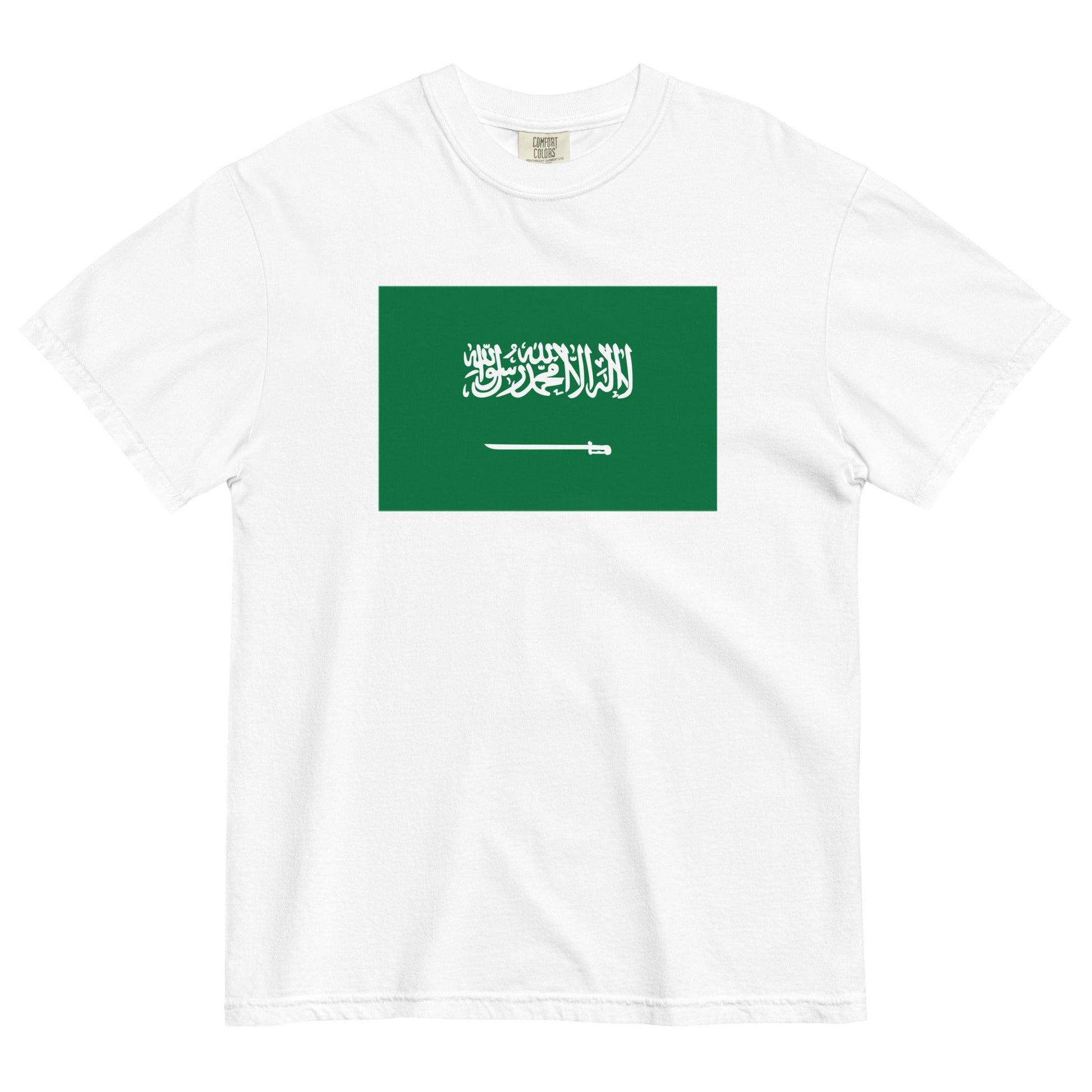 Bold Saudi Arabia flag design tee in red, 2X large