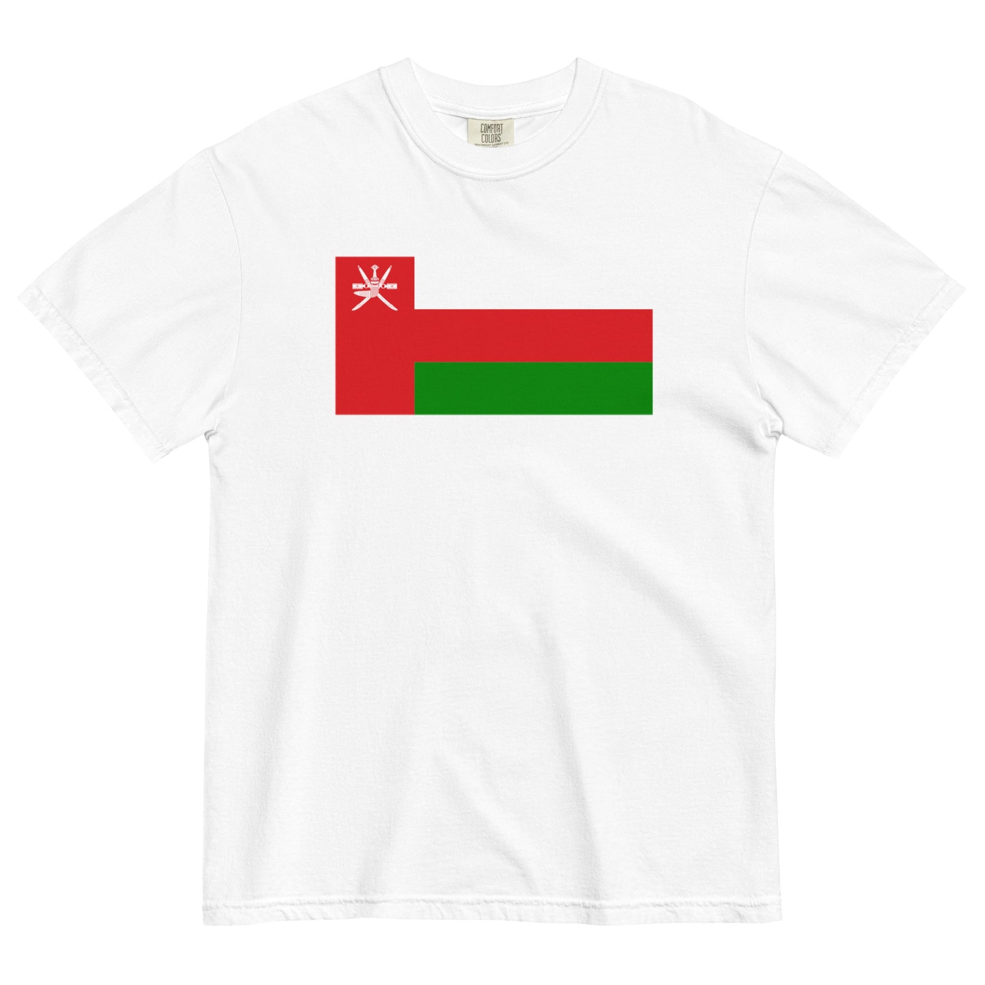 true navy shirt with Oman flag design, large
