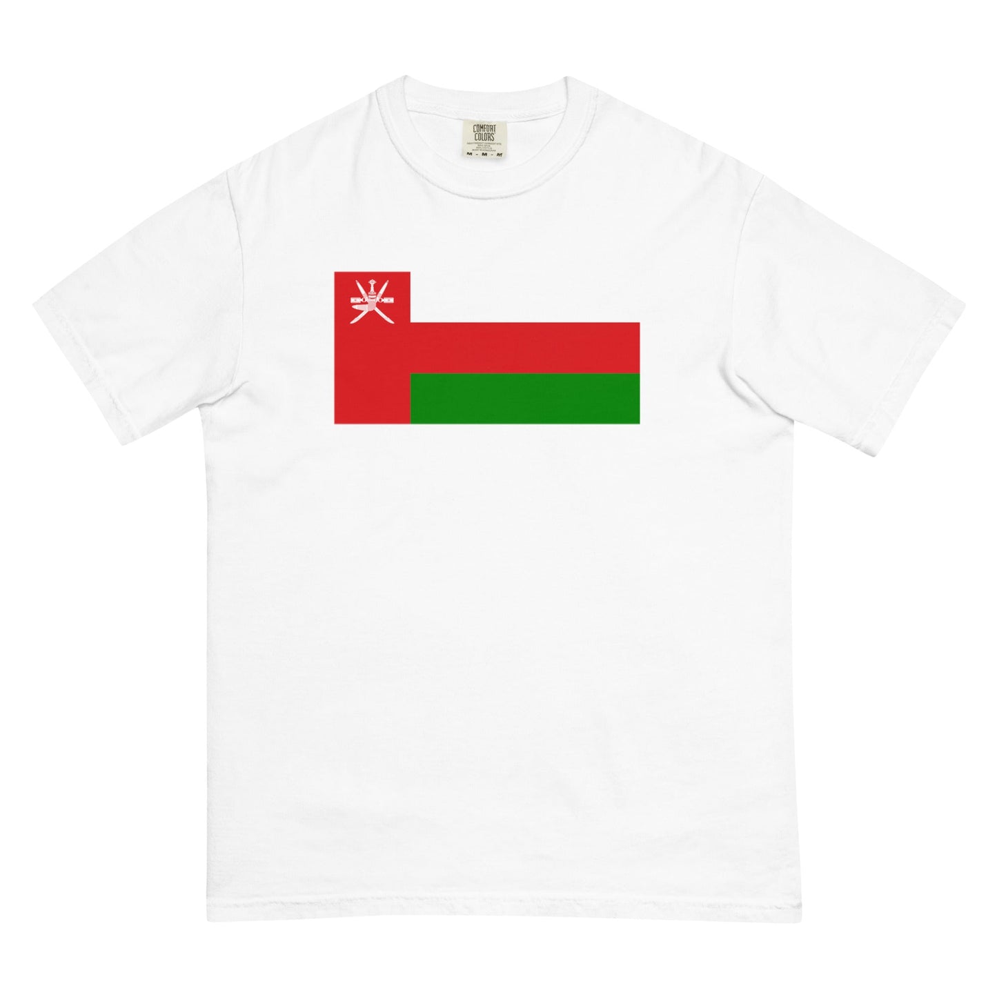 Oman flag shirt in blue spruce, size large