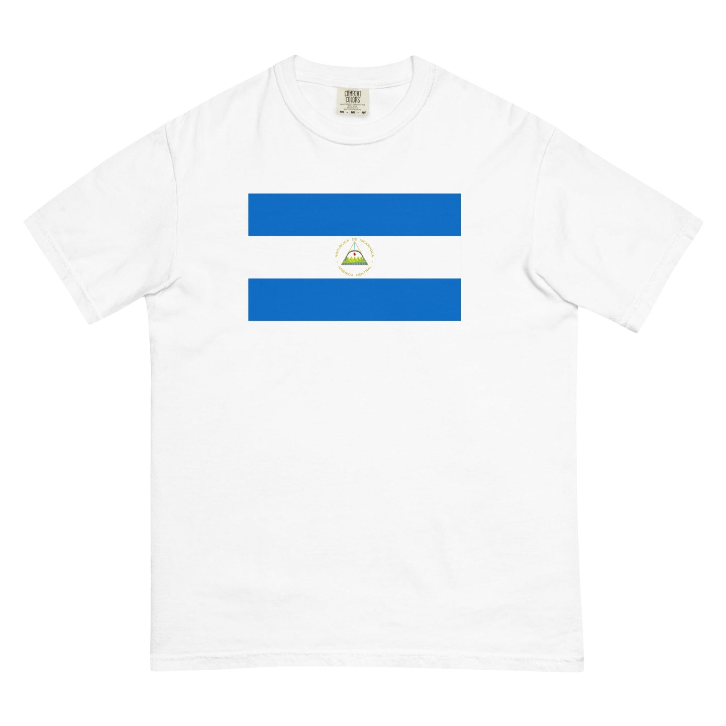 true navy shirt with Nicaragua flag design, 3X large