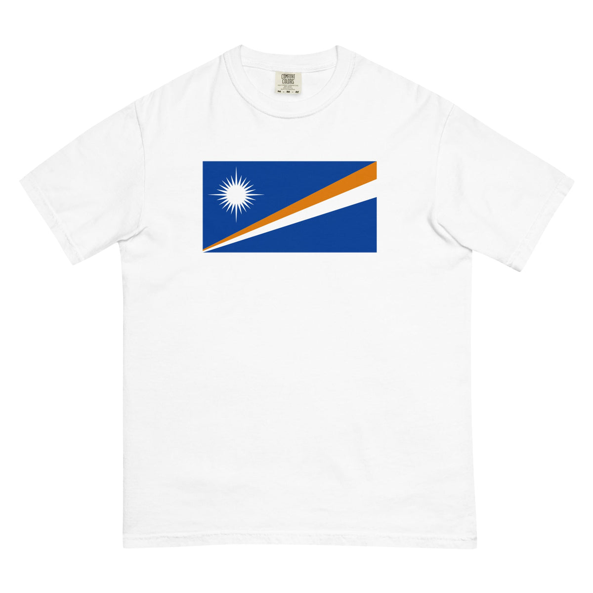 Flag tee representing Marshall Islands in brick, extra large