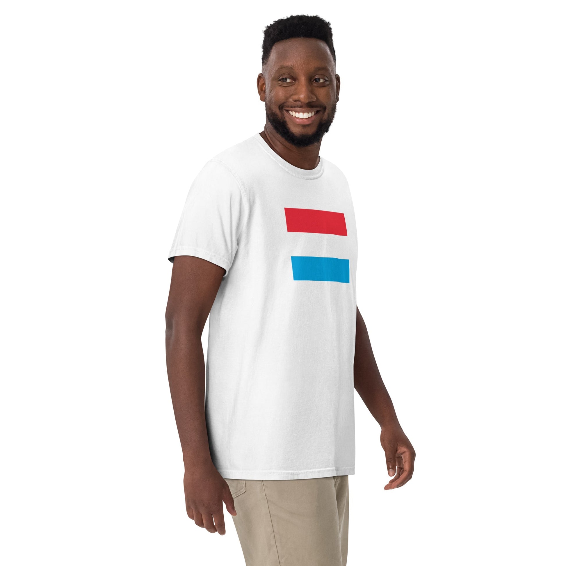 Stylish Luxembourg flag t-shirt laid flat, 4X large, true navy