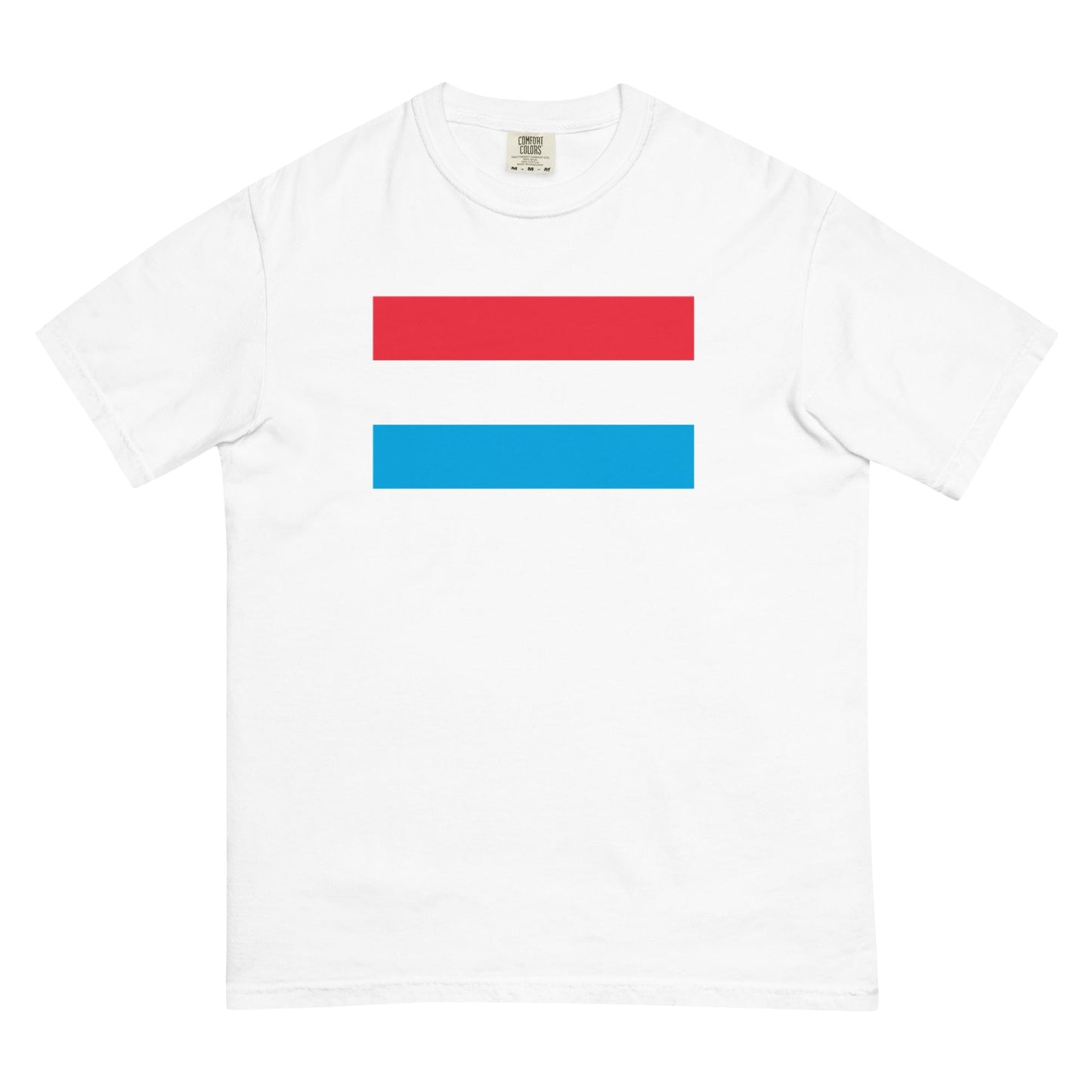 Bold Luxembourg flag design tee in berry, medium