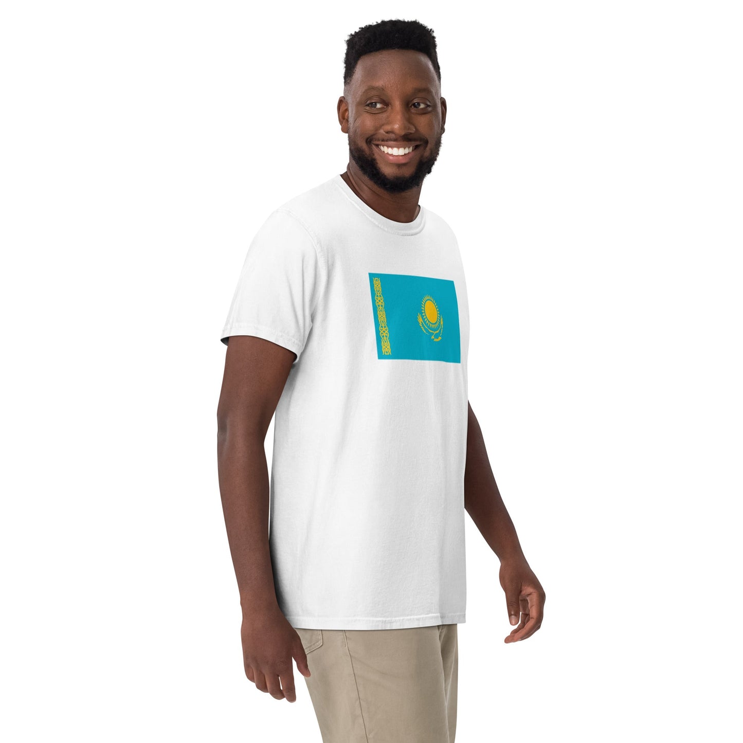 Flag tee representing Kazakhstan in red, extra large