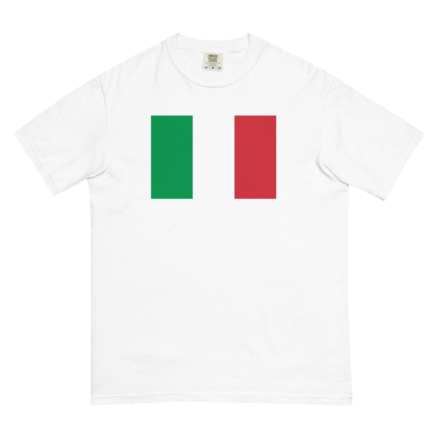 Stylish Italy flag t-shirt laid flat, 2X large, espresso