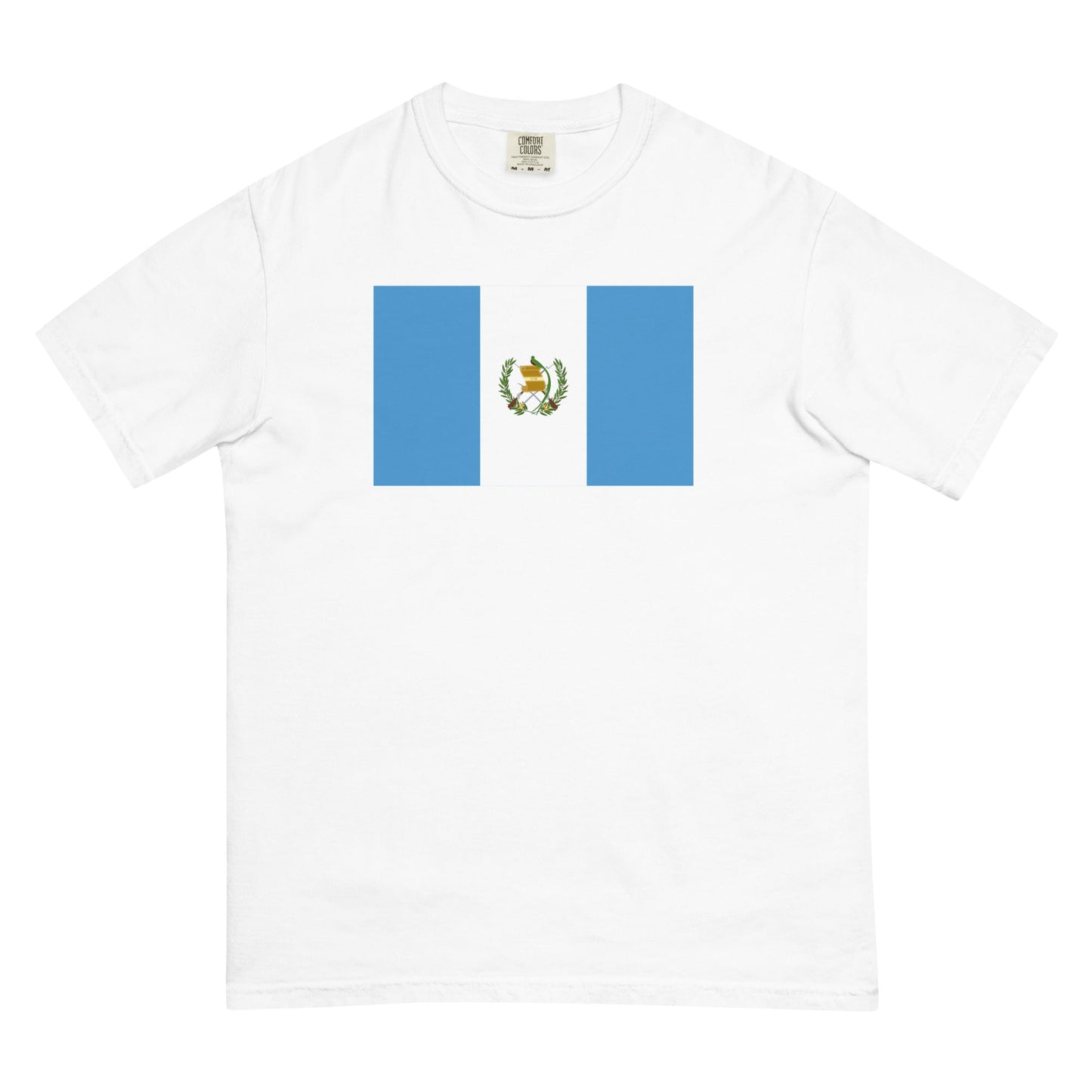 black shirt with Guatemala flag design, small