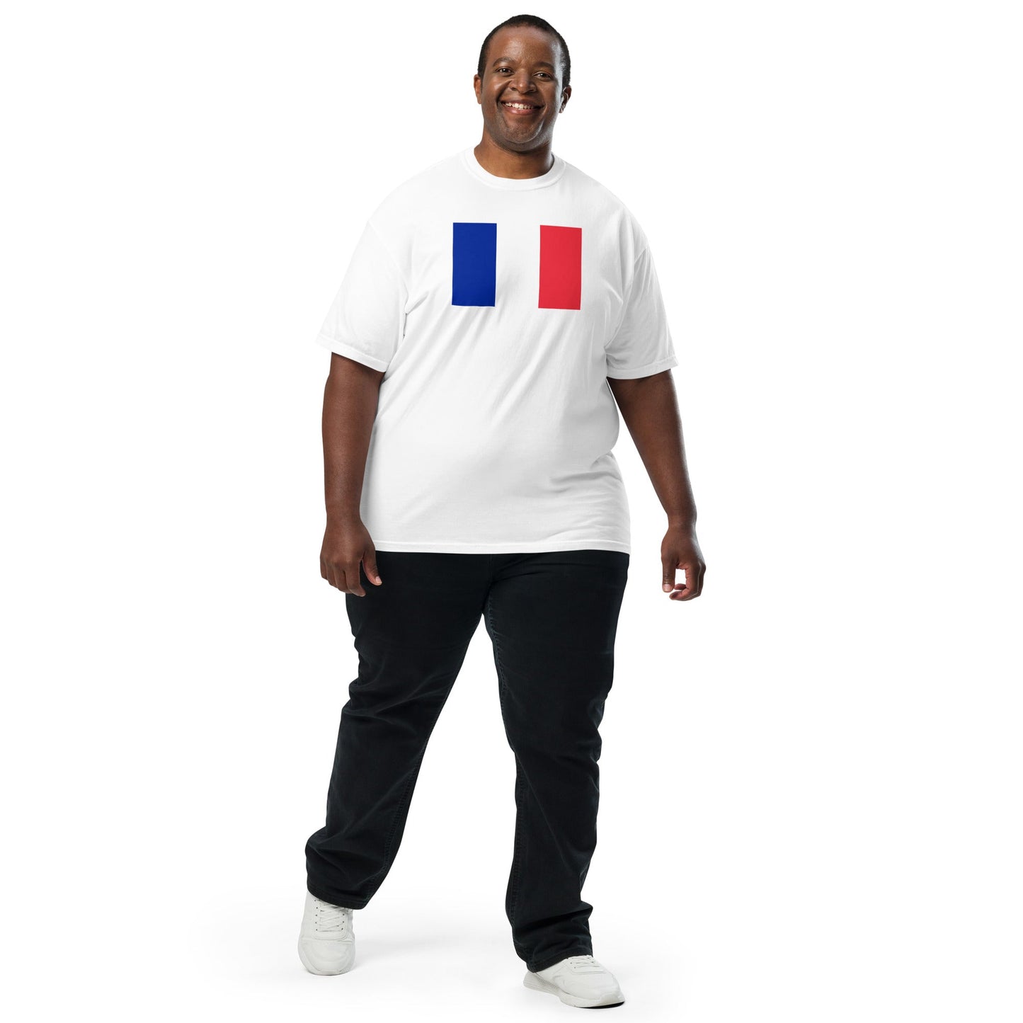 Flag tee representing France 1 in true navy, medium