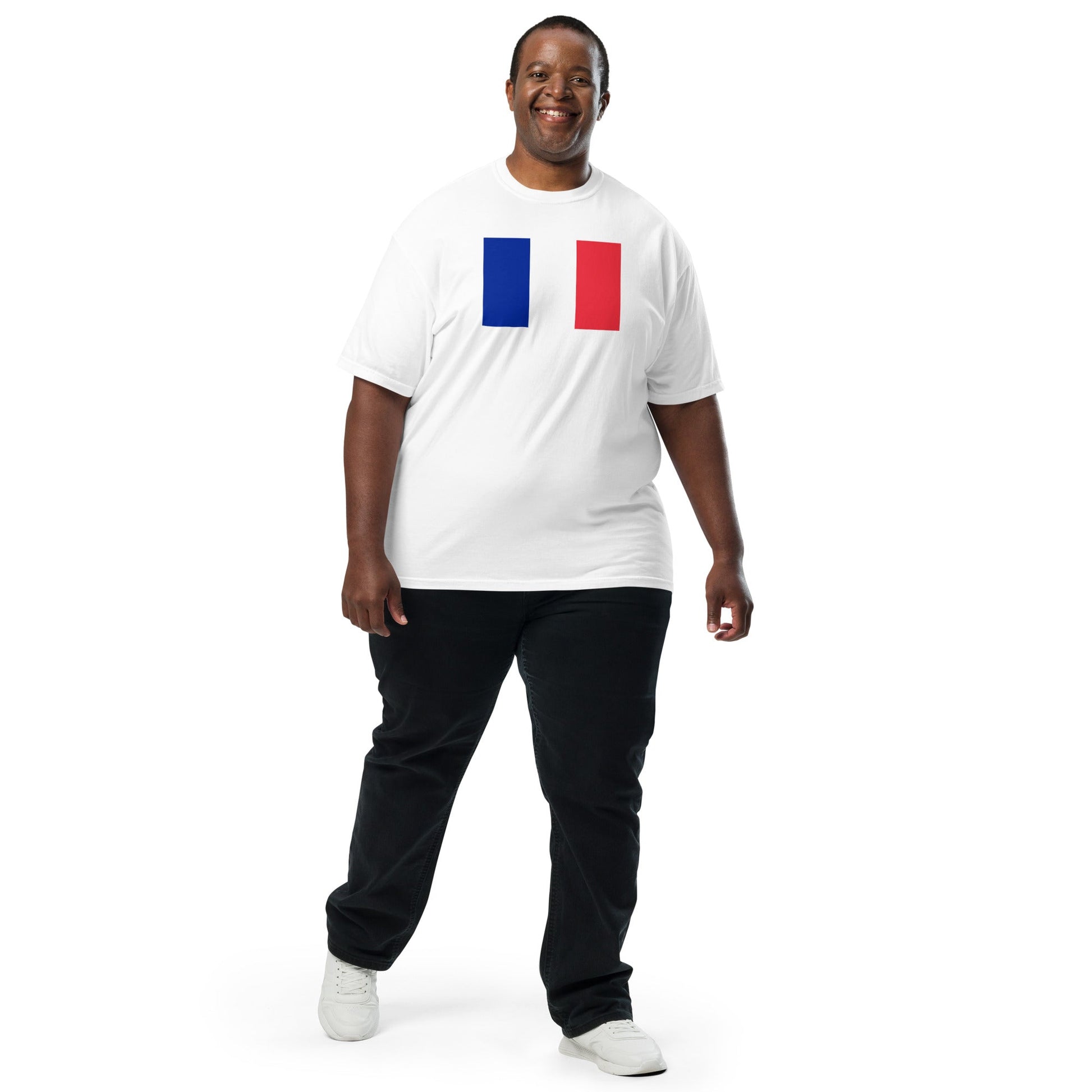 Flag tee representing France 1 in true navy, medium