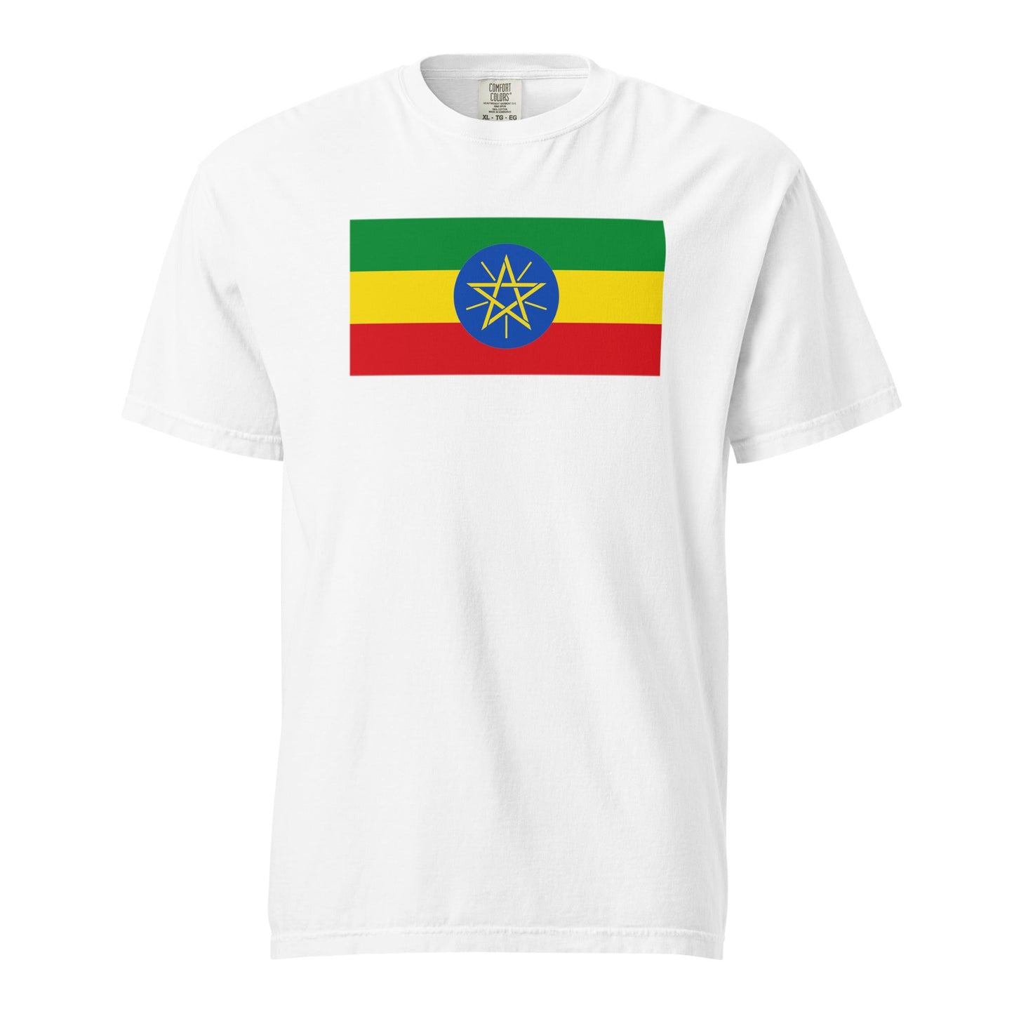 Bold Ethiopia flag design tee in grape, 4X large