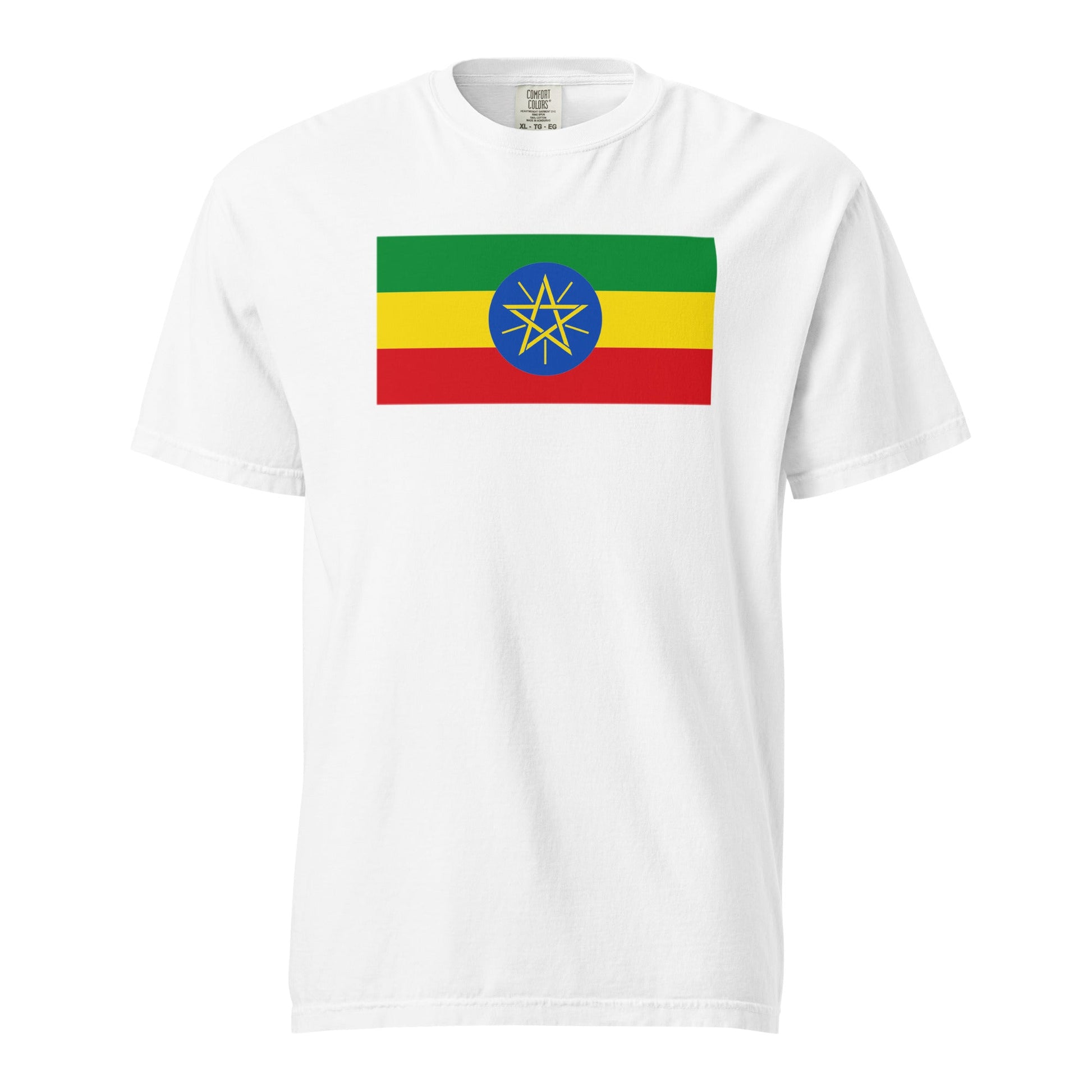 Bold Ethiopia flag design tee in grape, 4X large