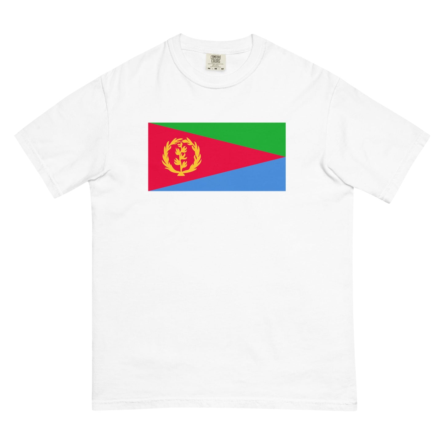 Bold Eritrea flag design tee in flo blue, 3X large