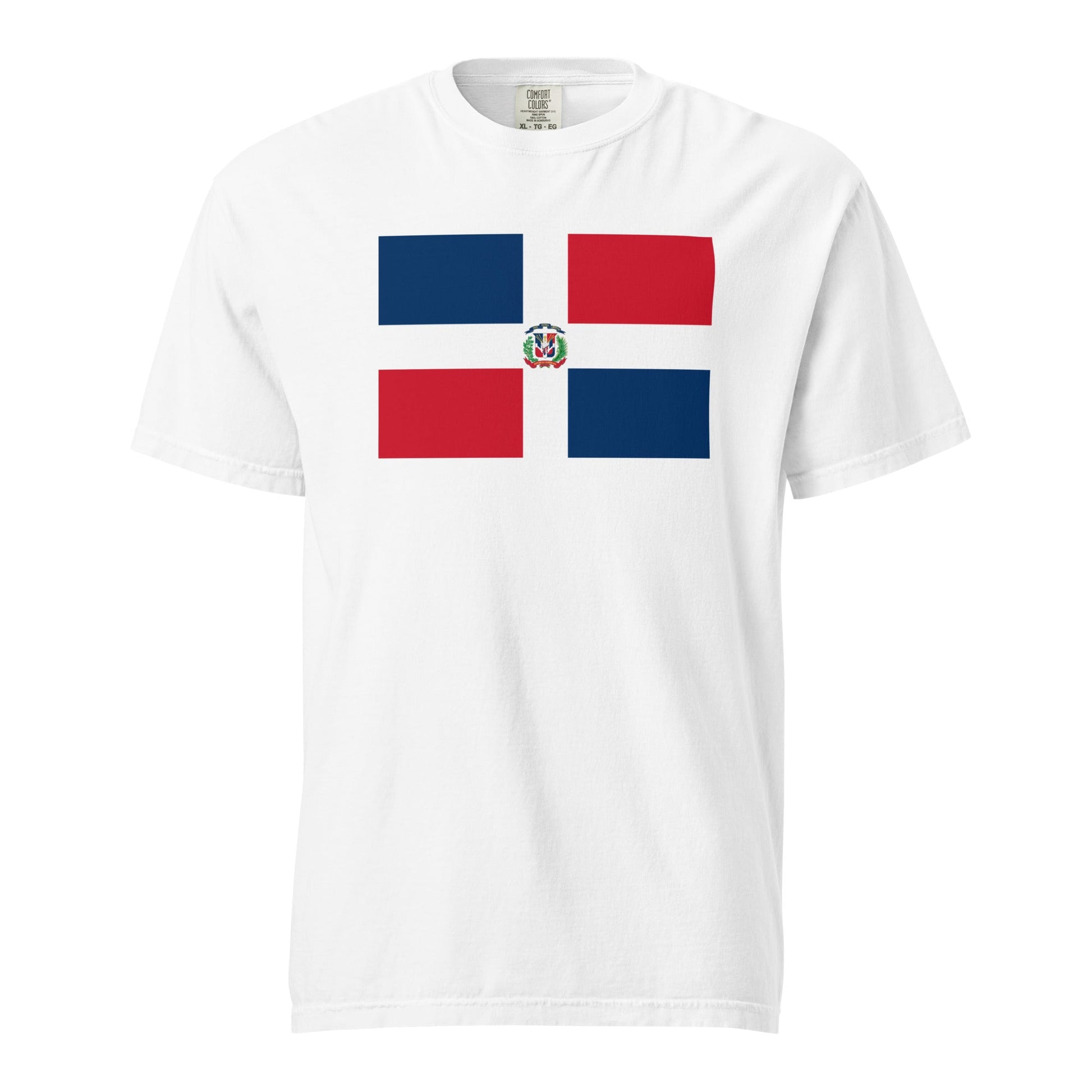 true navy shirt with Dominican Republic flag design, 4X large