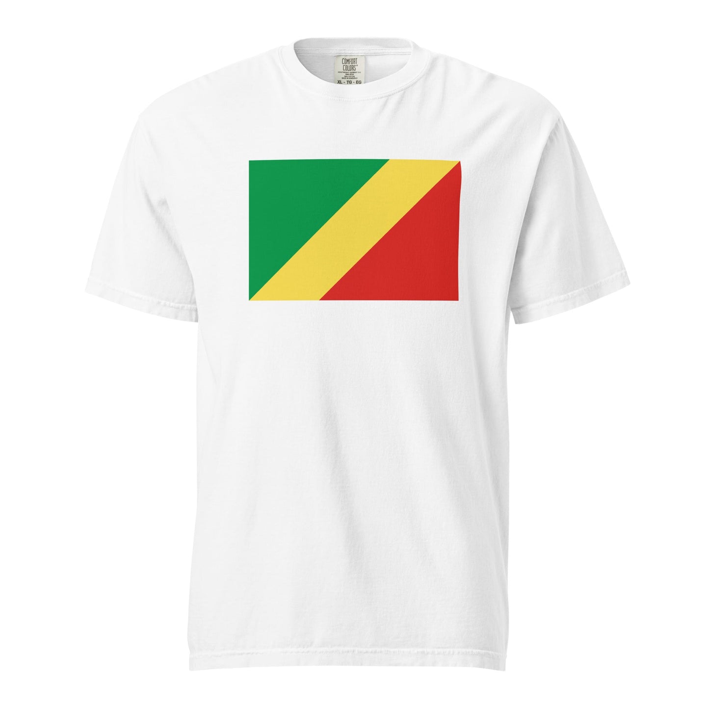 true navy shirt with Congo Congo Brazzaville flag design, 4X large