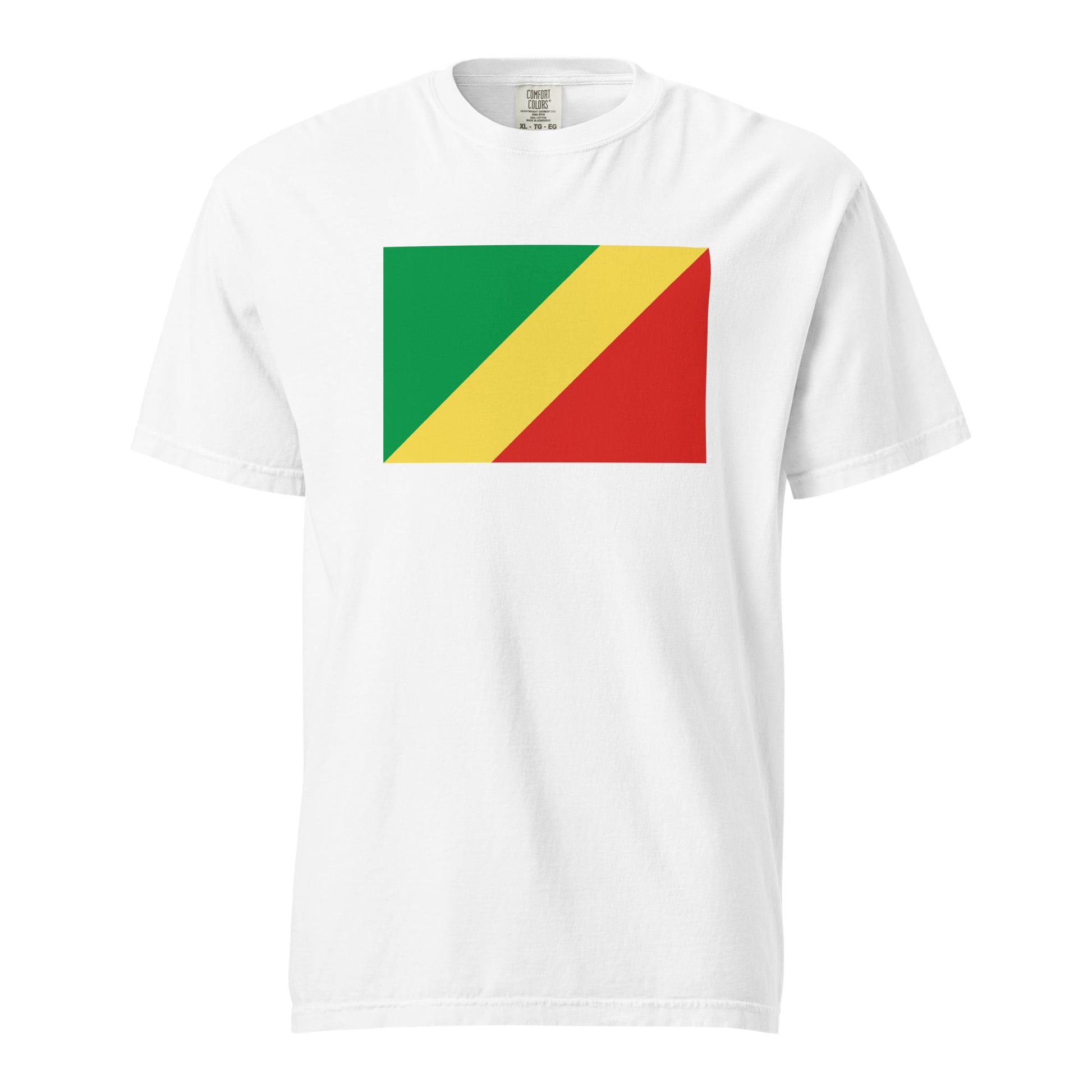 true navy shirt with Congo Congo Brazzaville flag design, 4X large