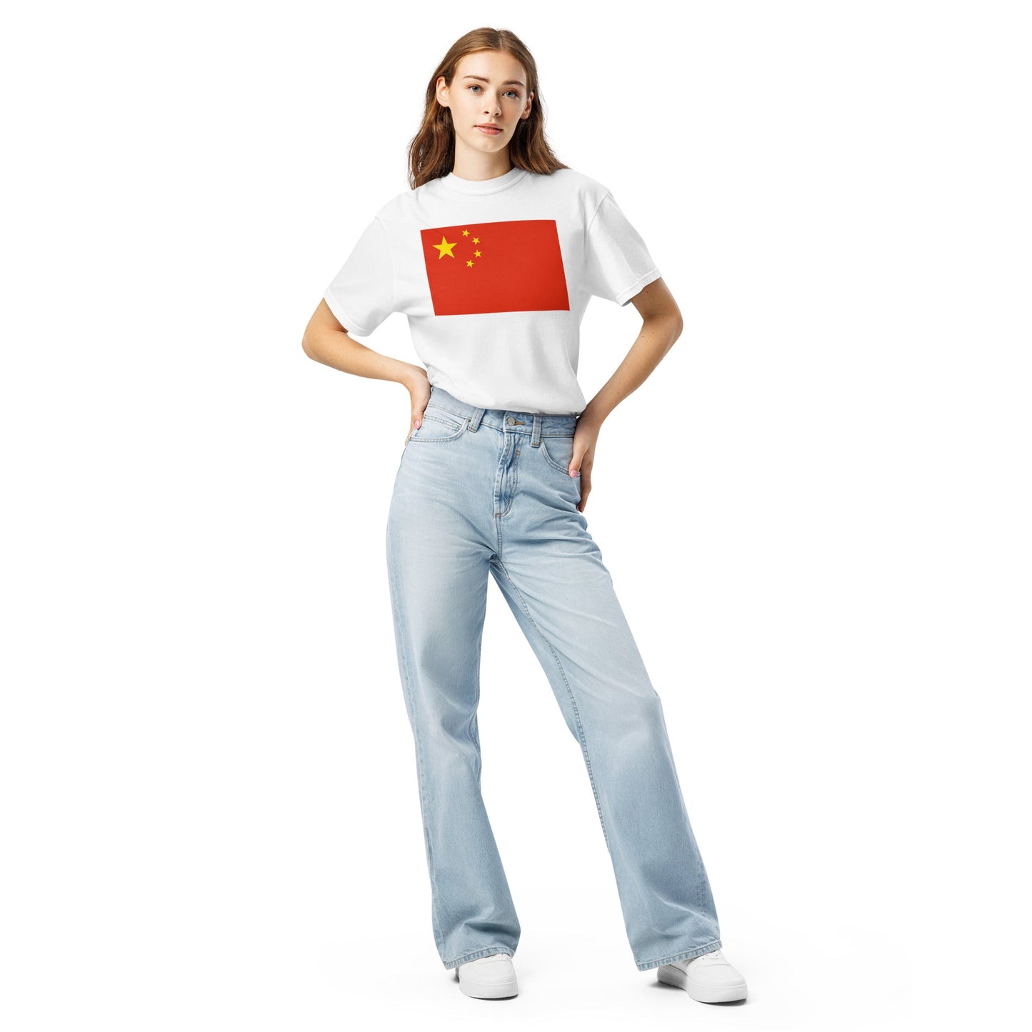 China heritage shirt, crimson, size extra large