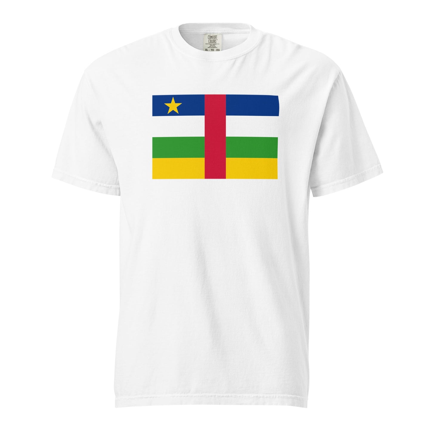 true navy shirt with Central African Republic flag design, 3X large