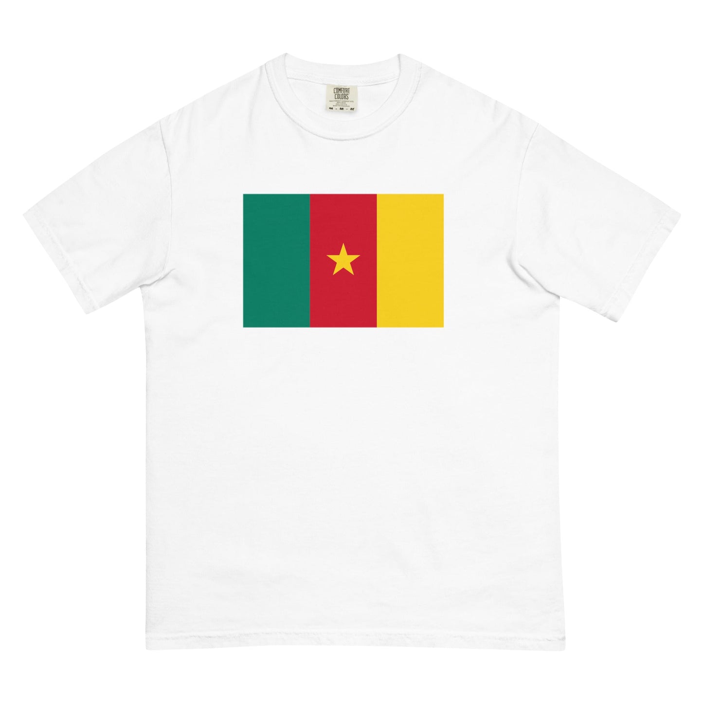Bold Cameroon flag design tee in flo blue, large