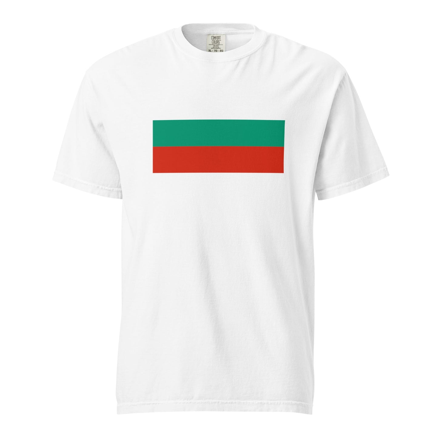 Bold Bulgaria flag design tee in grape, 4X large