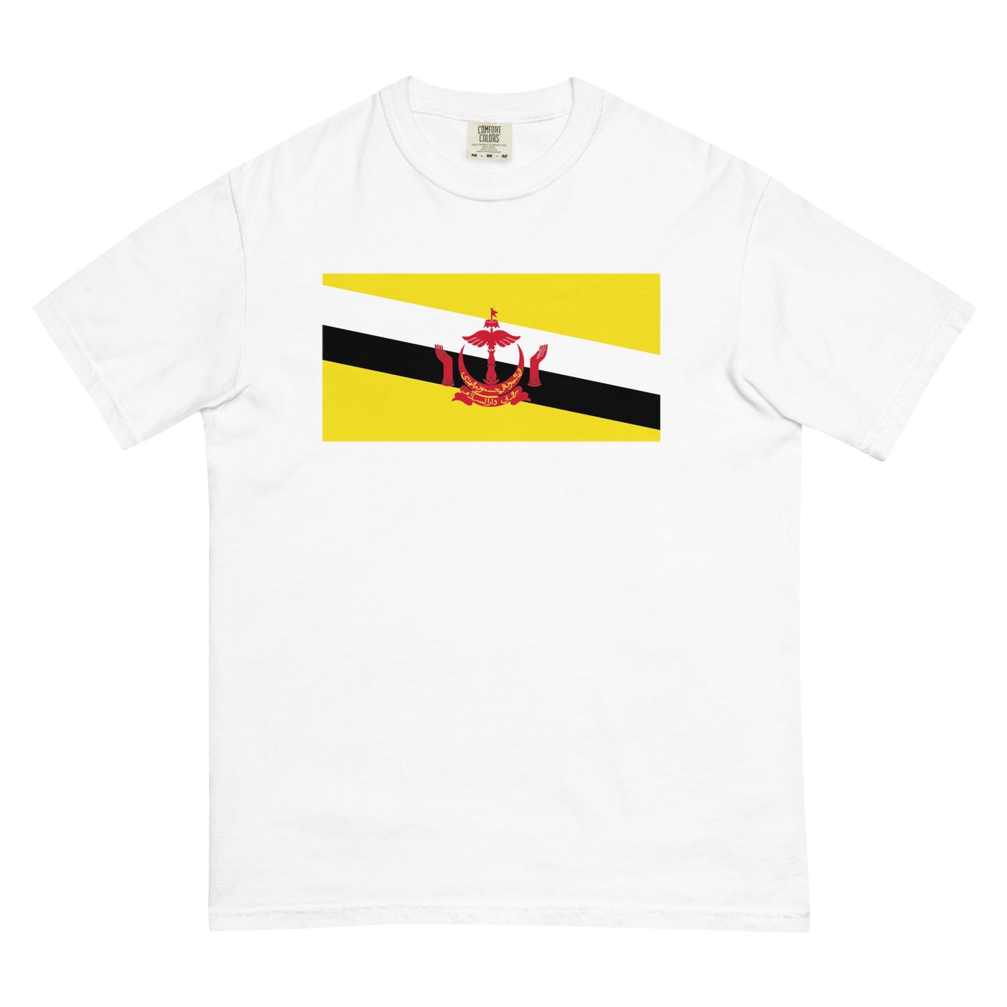 Bold Brunei flag design tee in berry, 4X large