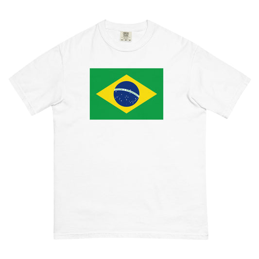 Bold Brazil flag design tee in black, small
