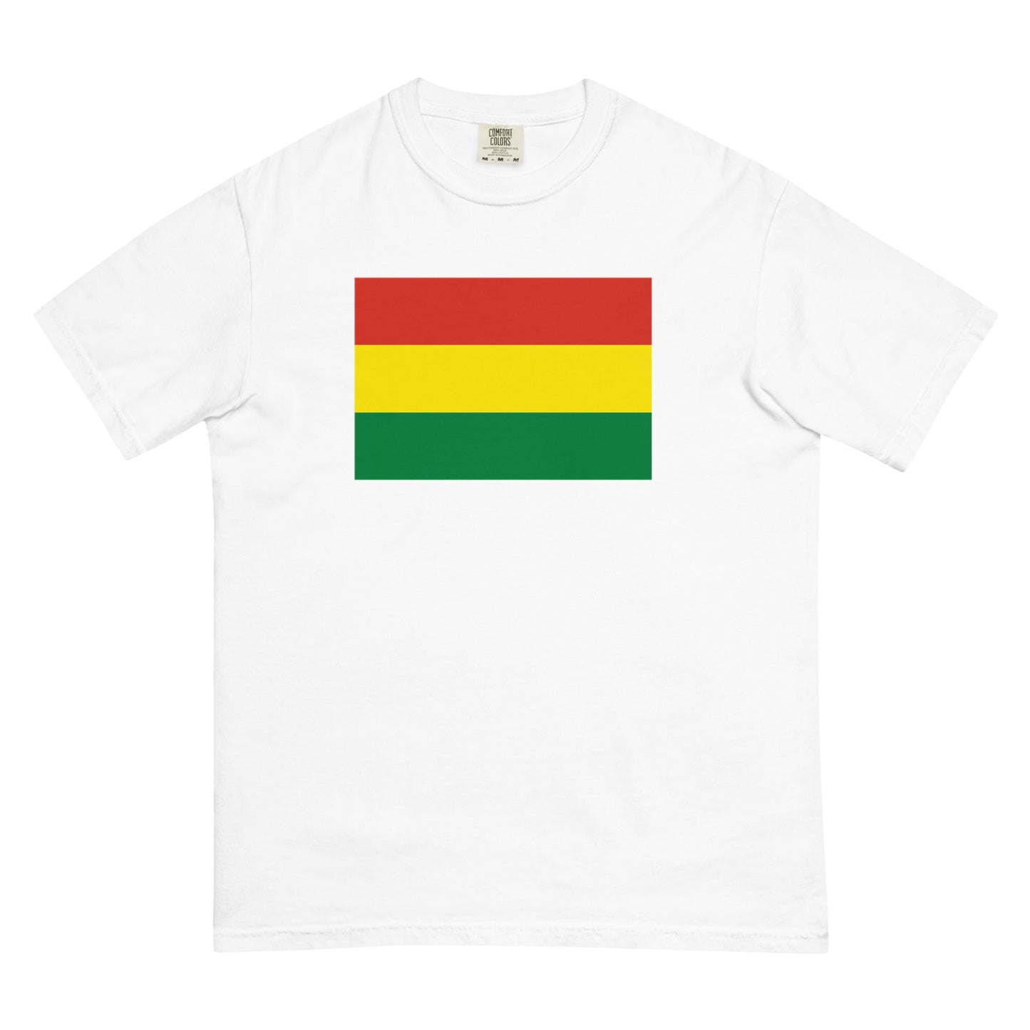 Bold Bolivia flag design tee in yam, large