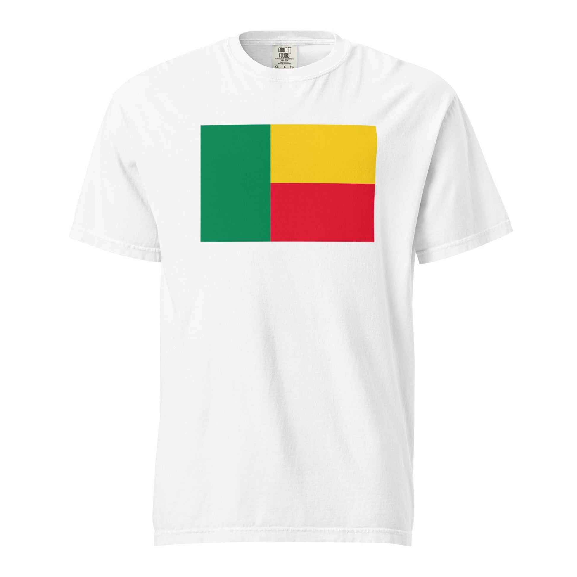 Flag tee representing Benin in blue spruce, small