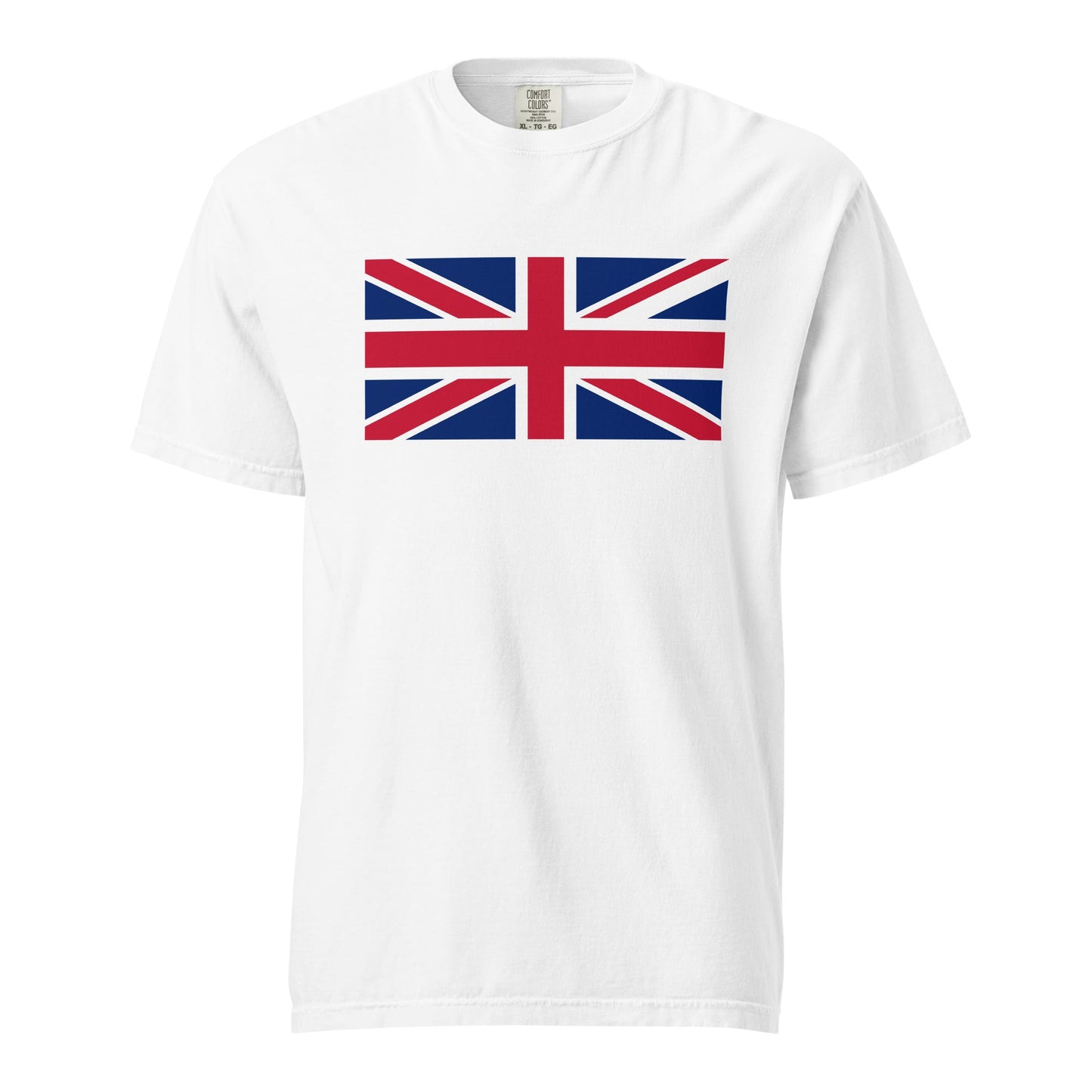 hemp shirt with United Kingdom flag design, extra large