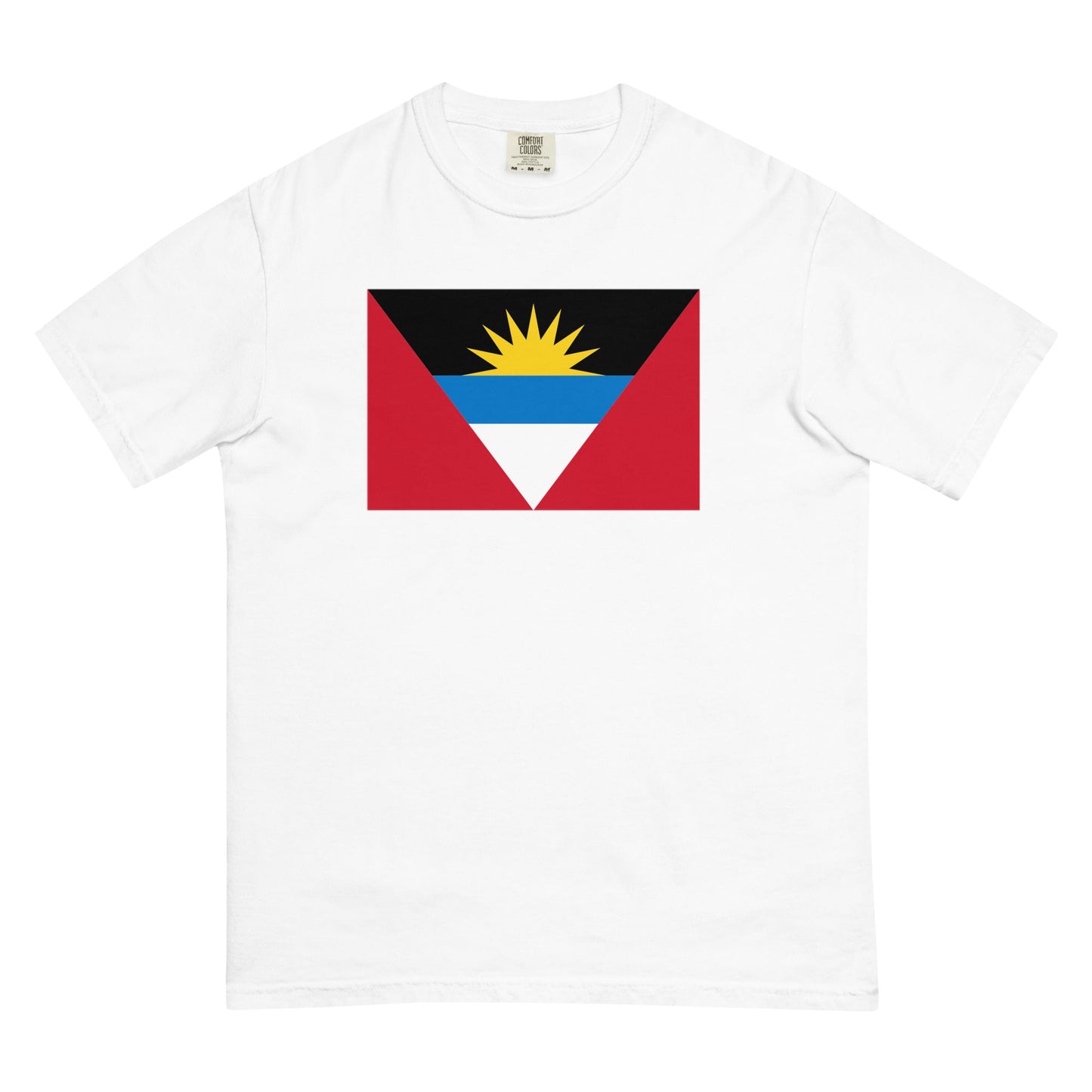 white shirt with Antigua And Barbuda Flag Pride Shirt flag design, 4X large