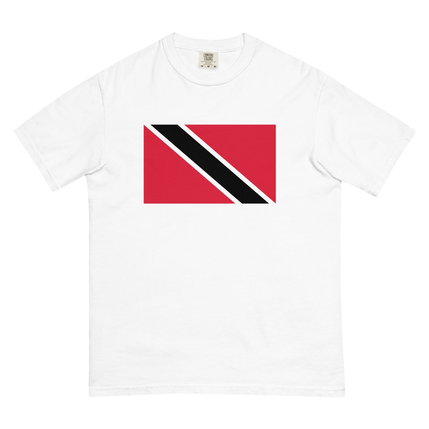 Flat lay of yam Trinidad flag tee, large size