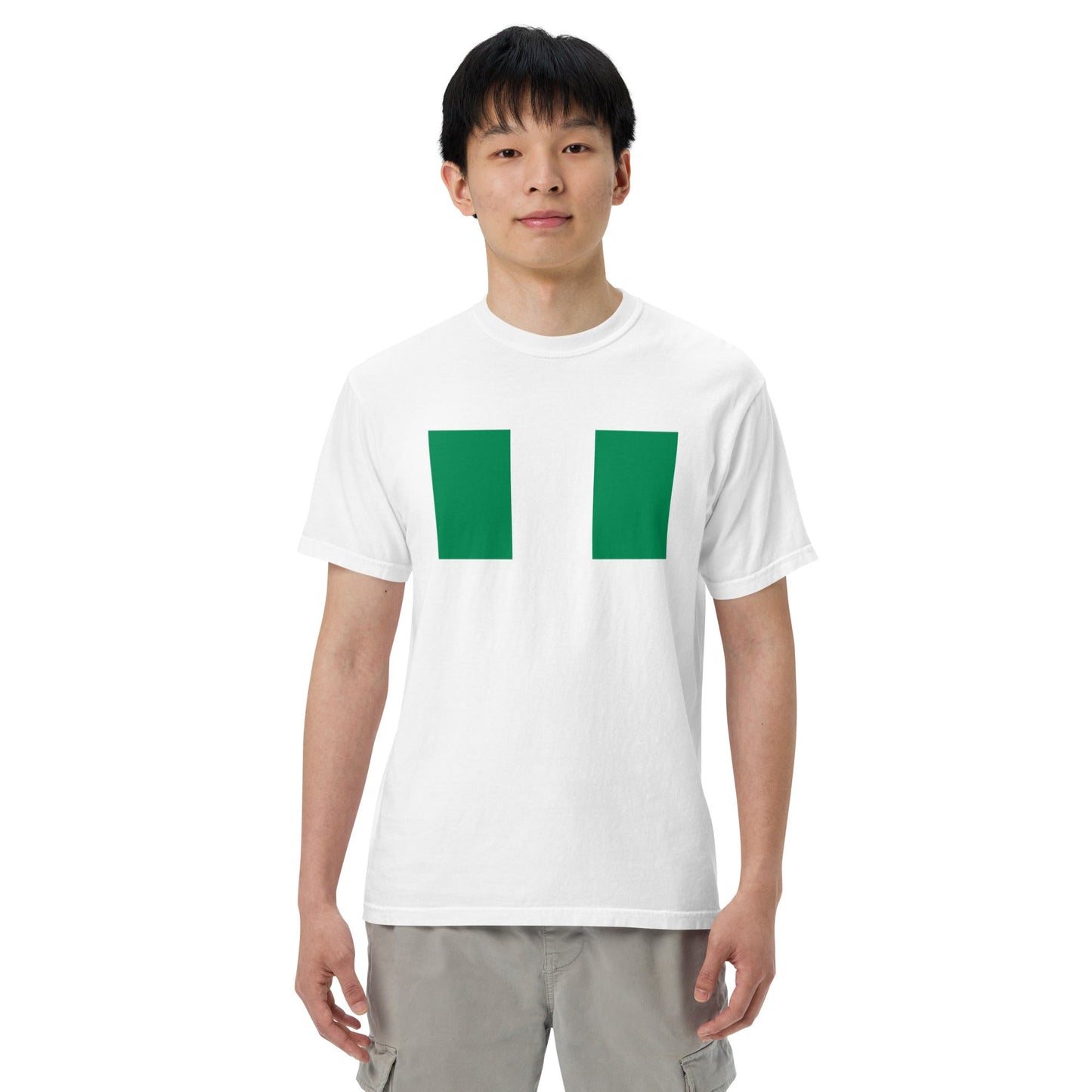 Flag tee representing Nigeria in black, medium