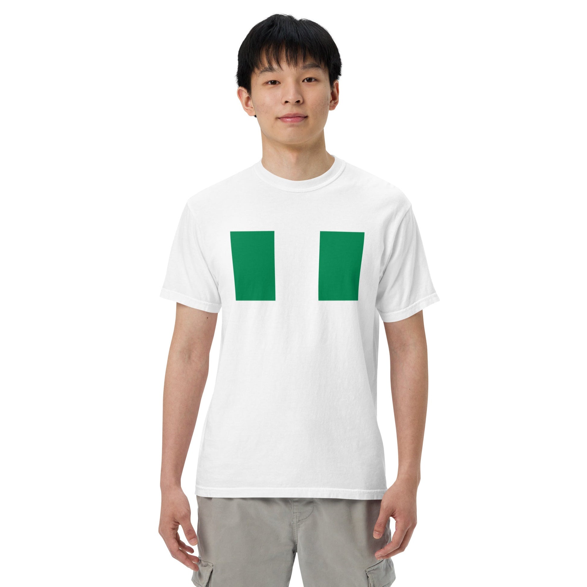 Flag tee representing Nigeria in black, medium