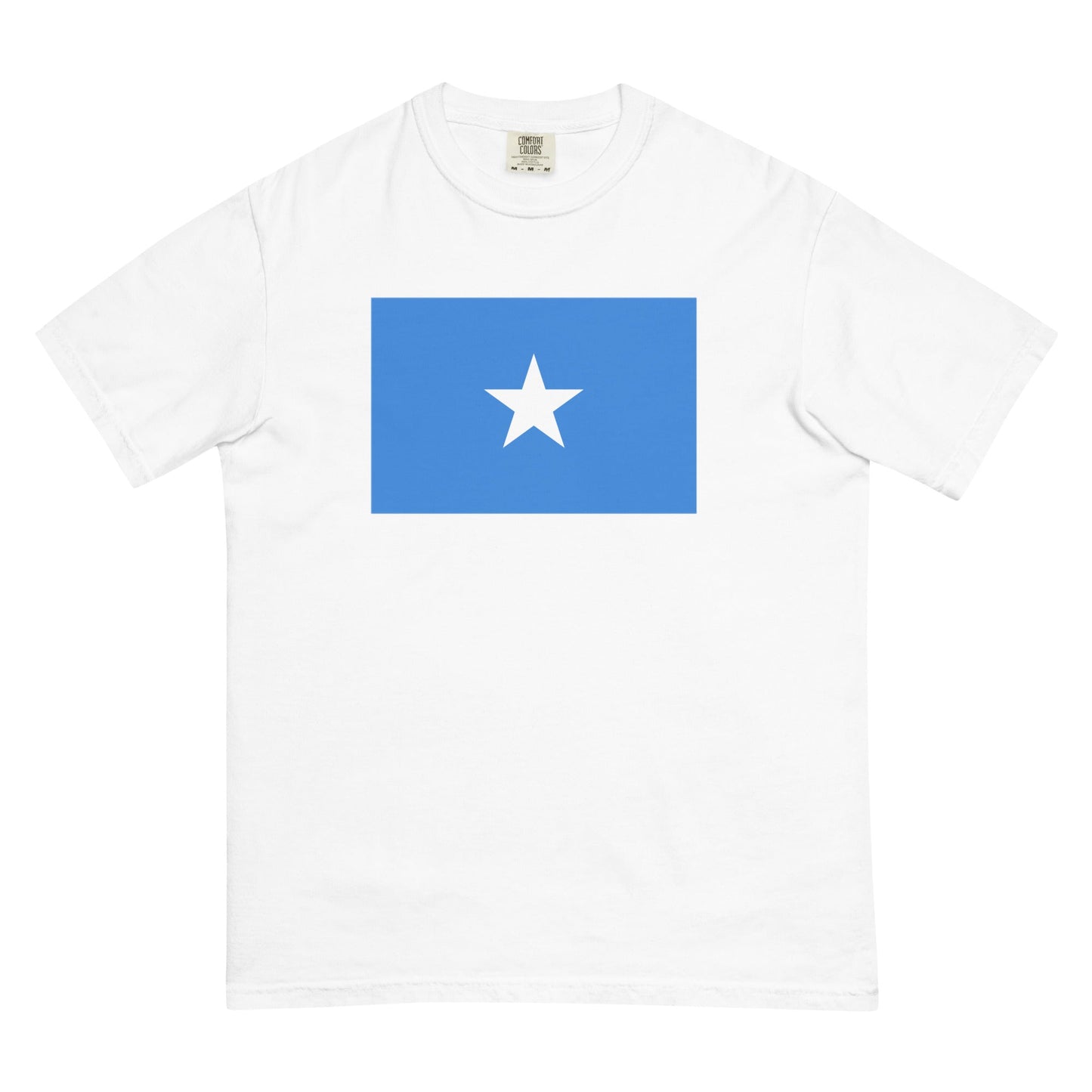 Flat lay of true navy Somalia flag tee, large size