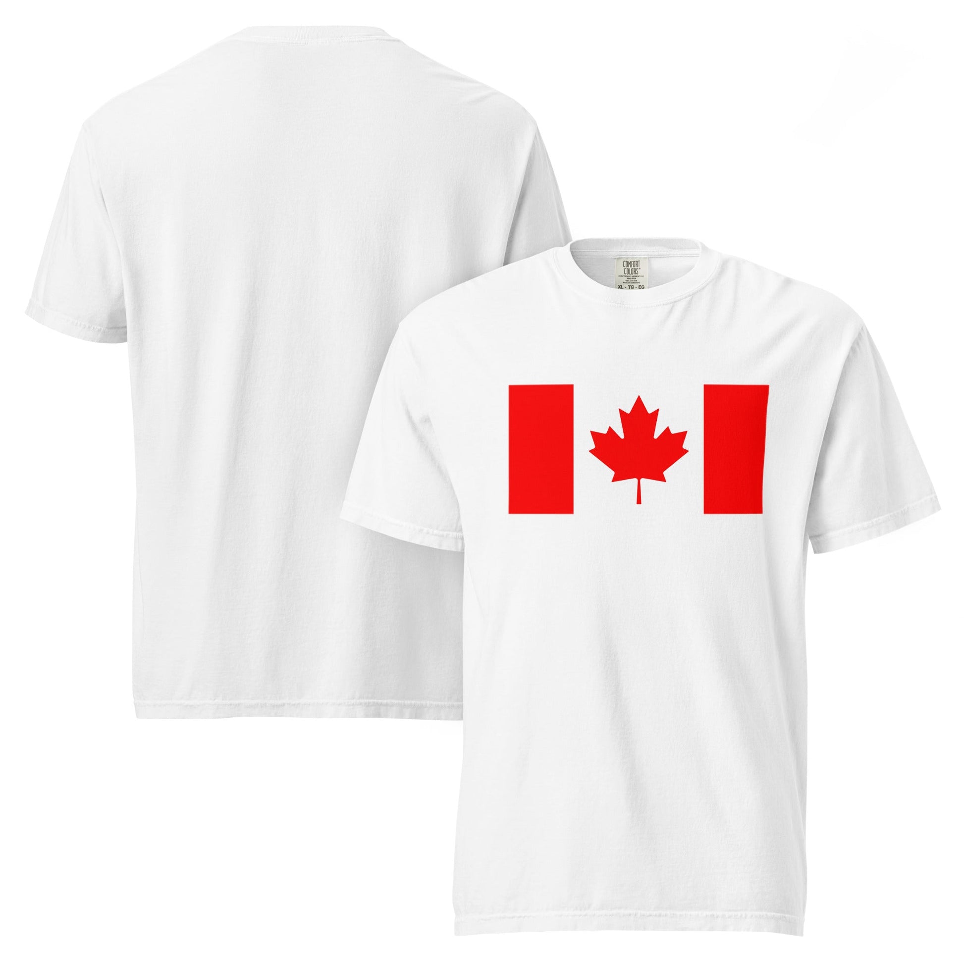 Flag tee representing Canada in berry, extra large