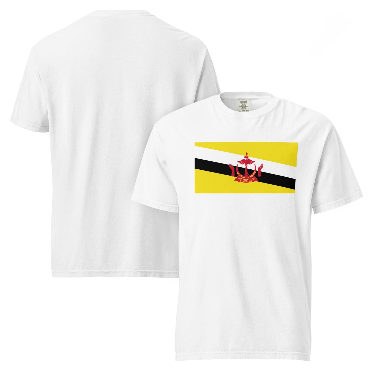 Bold Brunei flag design tee in true navy, 4X large