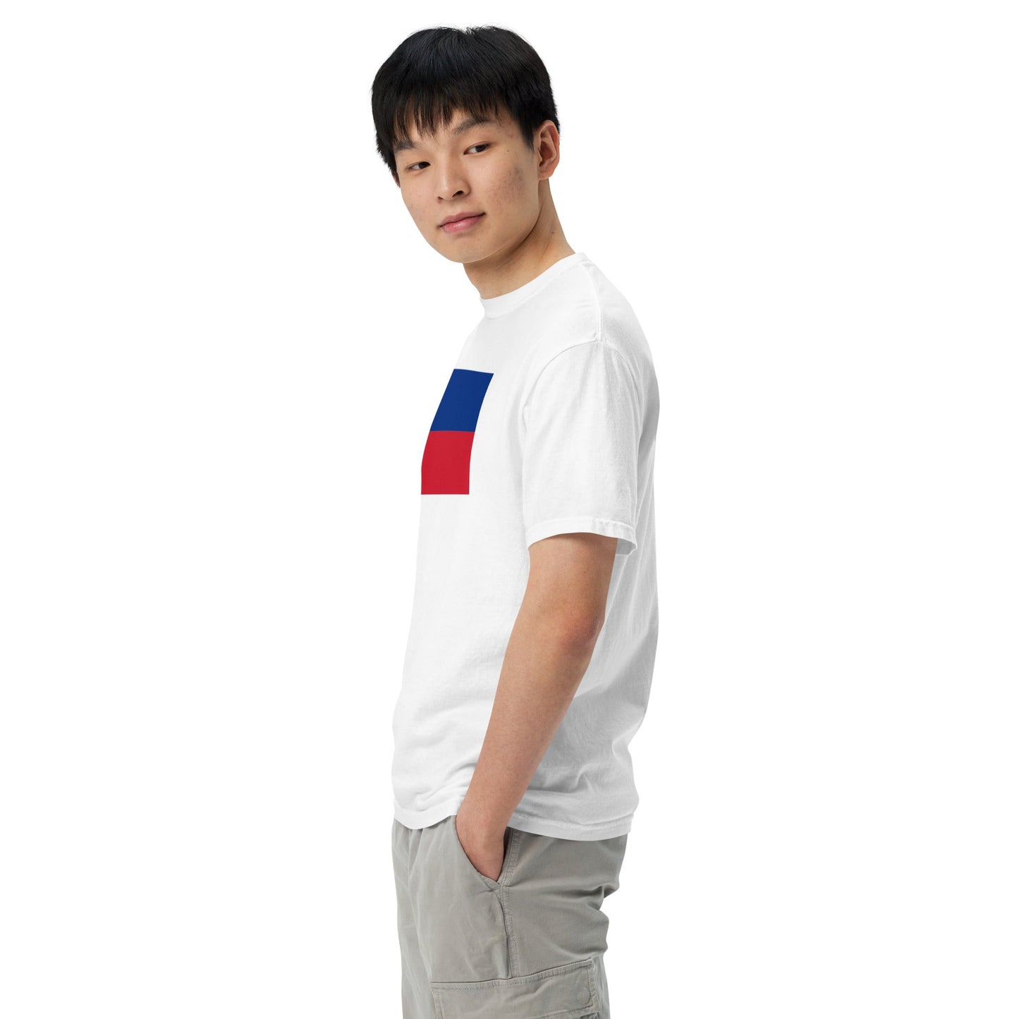 Flag tee representing Liechtenstein in true navy, 4X large