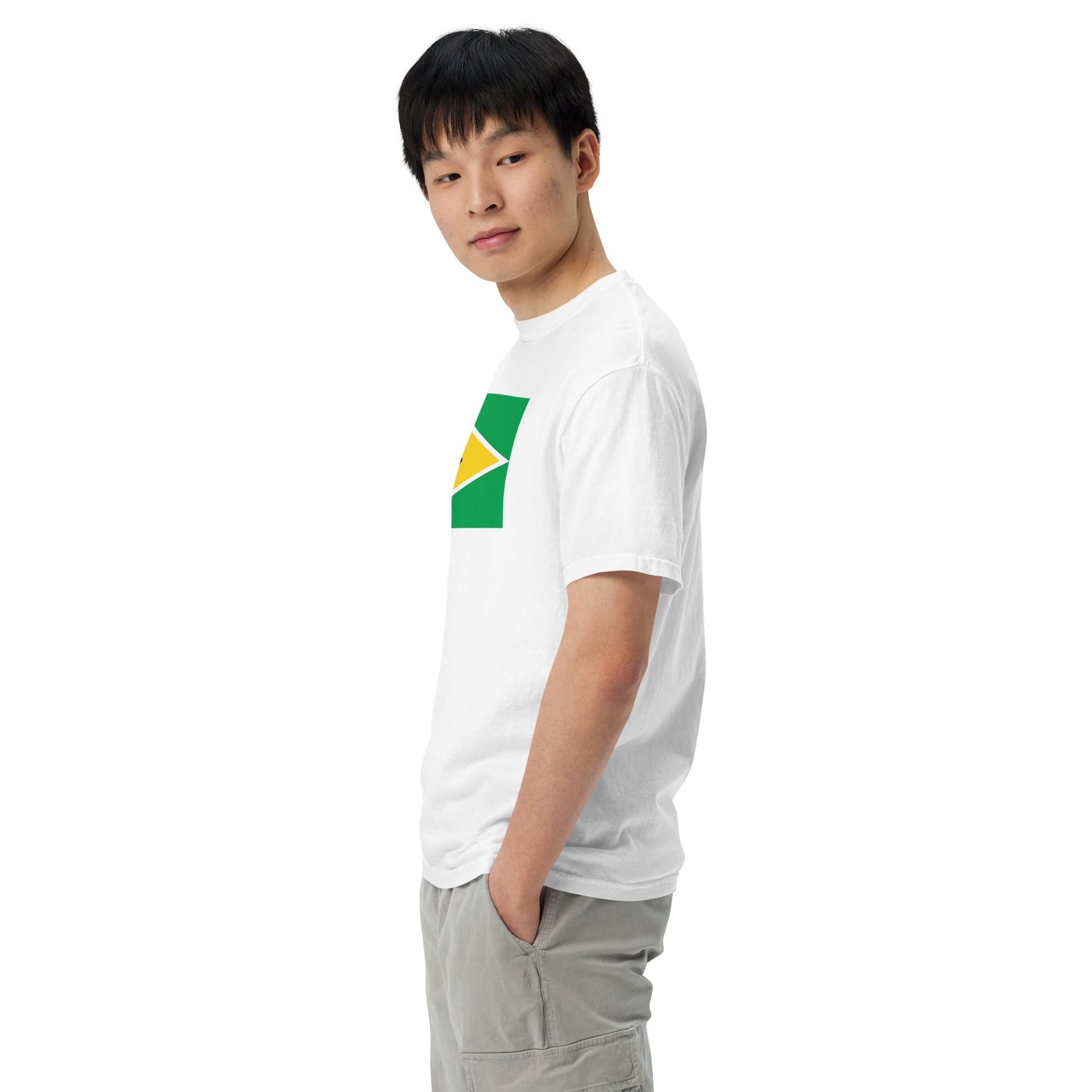 Flag tee representing Guyana in brick, 2X large