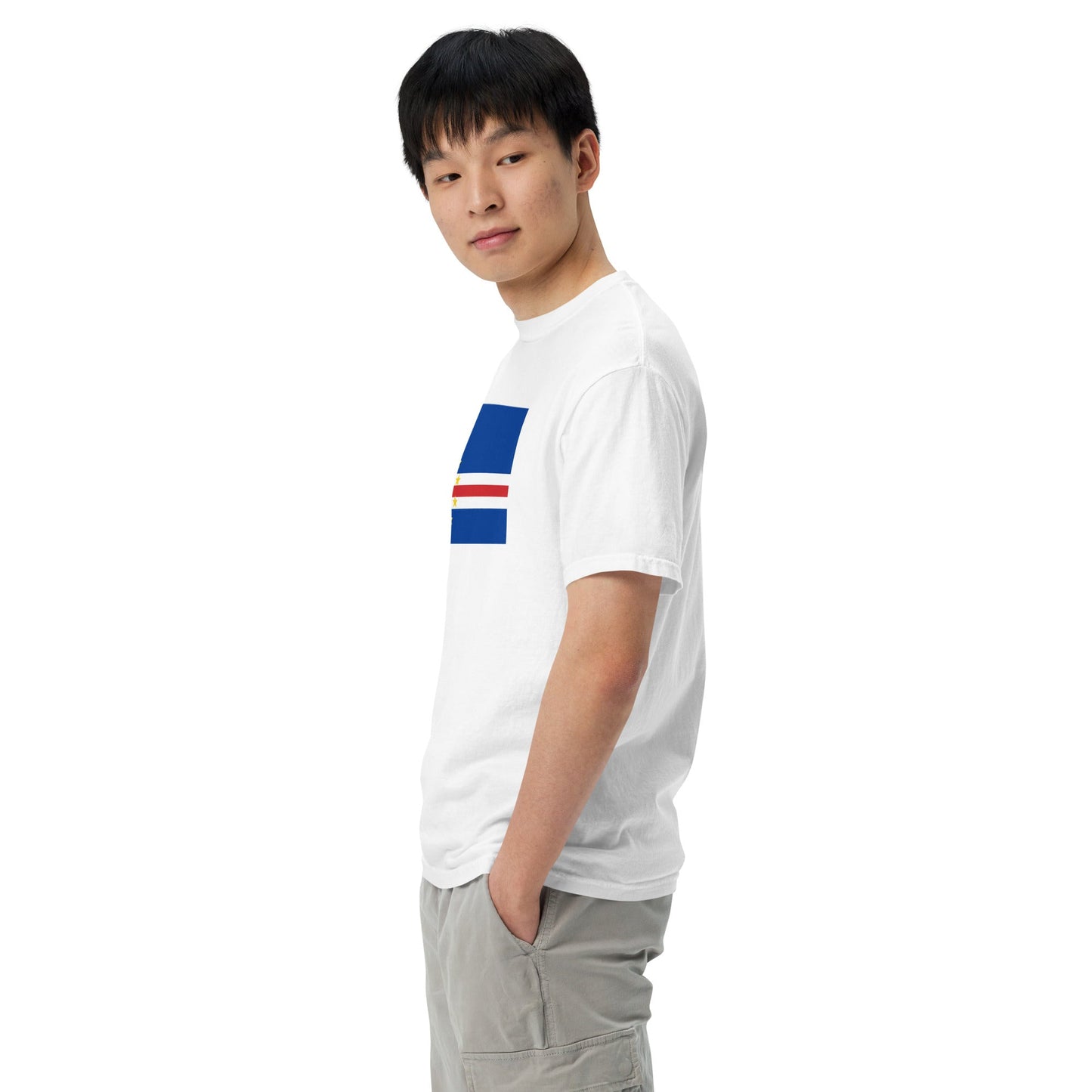 true navy shirt with Cape Verde flag design, extra large