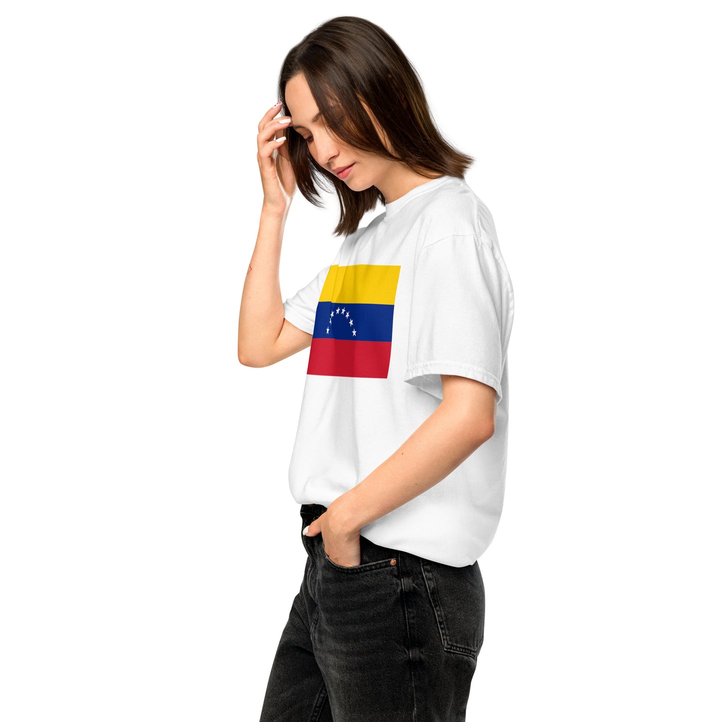 Flag tee representing Venezuela in blue spruce, 2X large