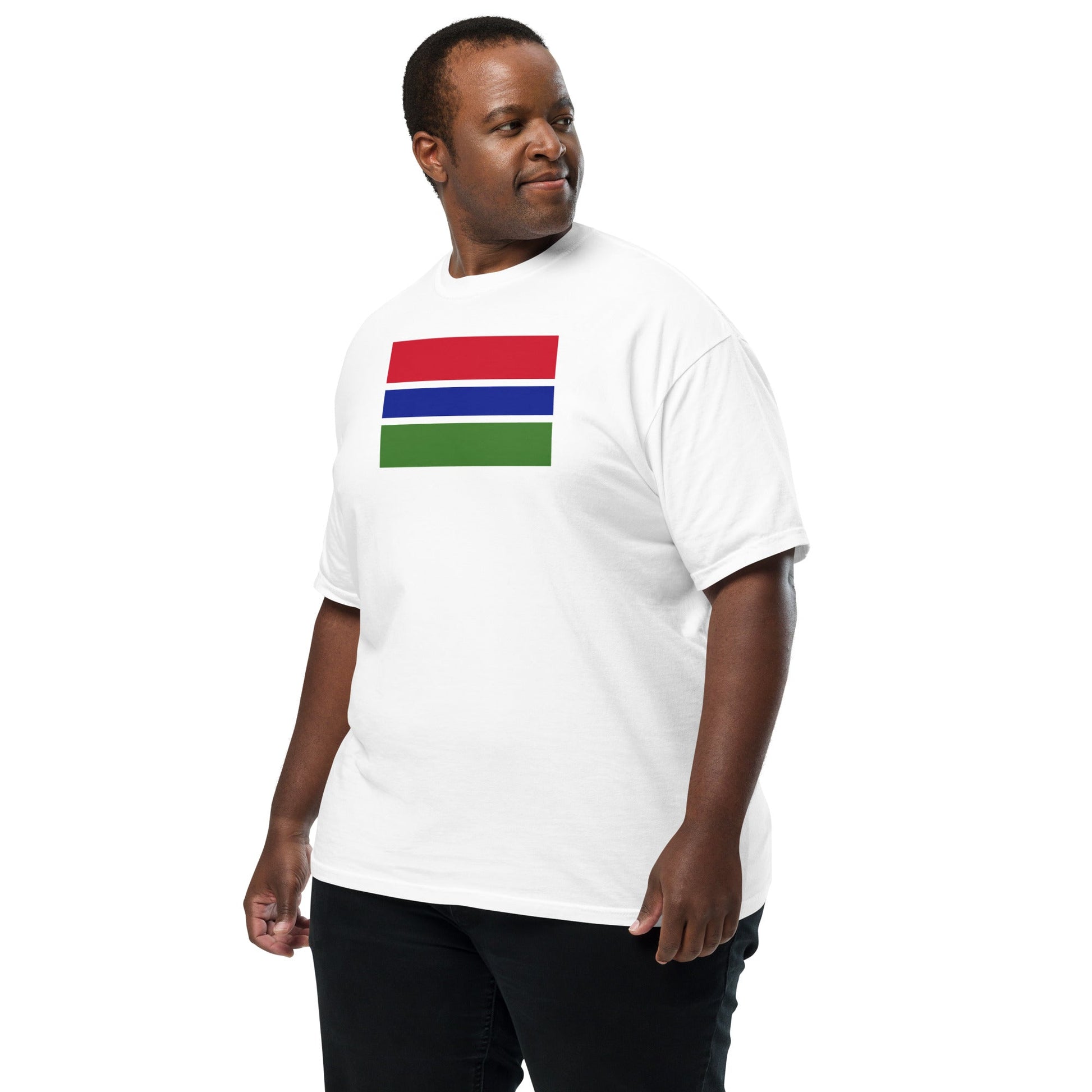 Gambia flag shirt in brick, size 2X large